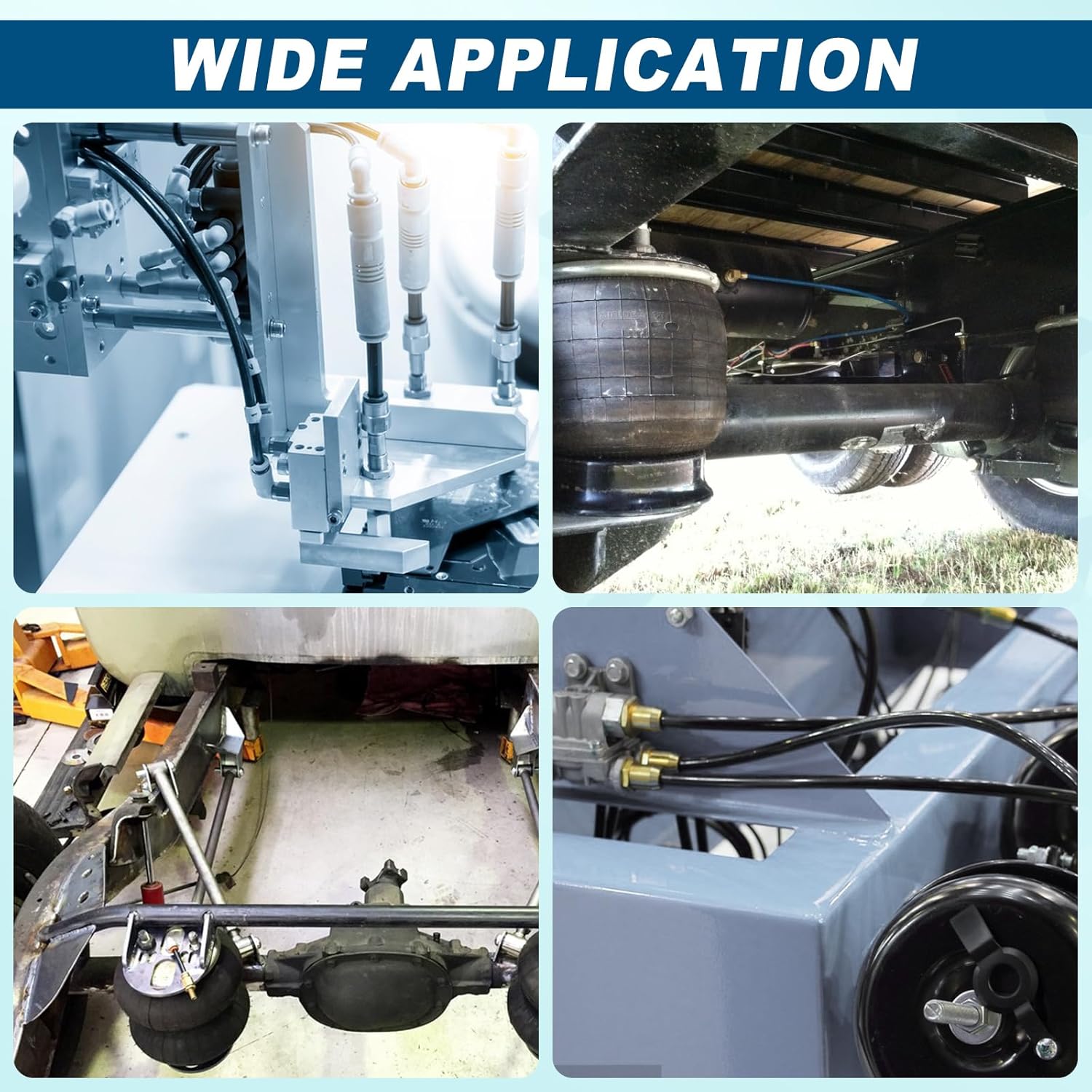 50FT 1/4 DOT Air Line SAE J844 PA12 Nylon Air Hose with Cutter 1/4” OD Pneumatic Tubing DOT Approved 1/4 Air Brake Hose for Air Suspension Kit Truck Trailer Brake System & Fluid Transfer 15.5m