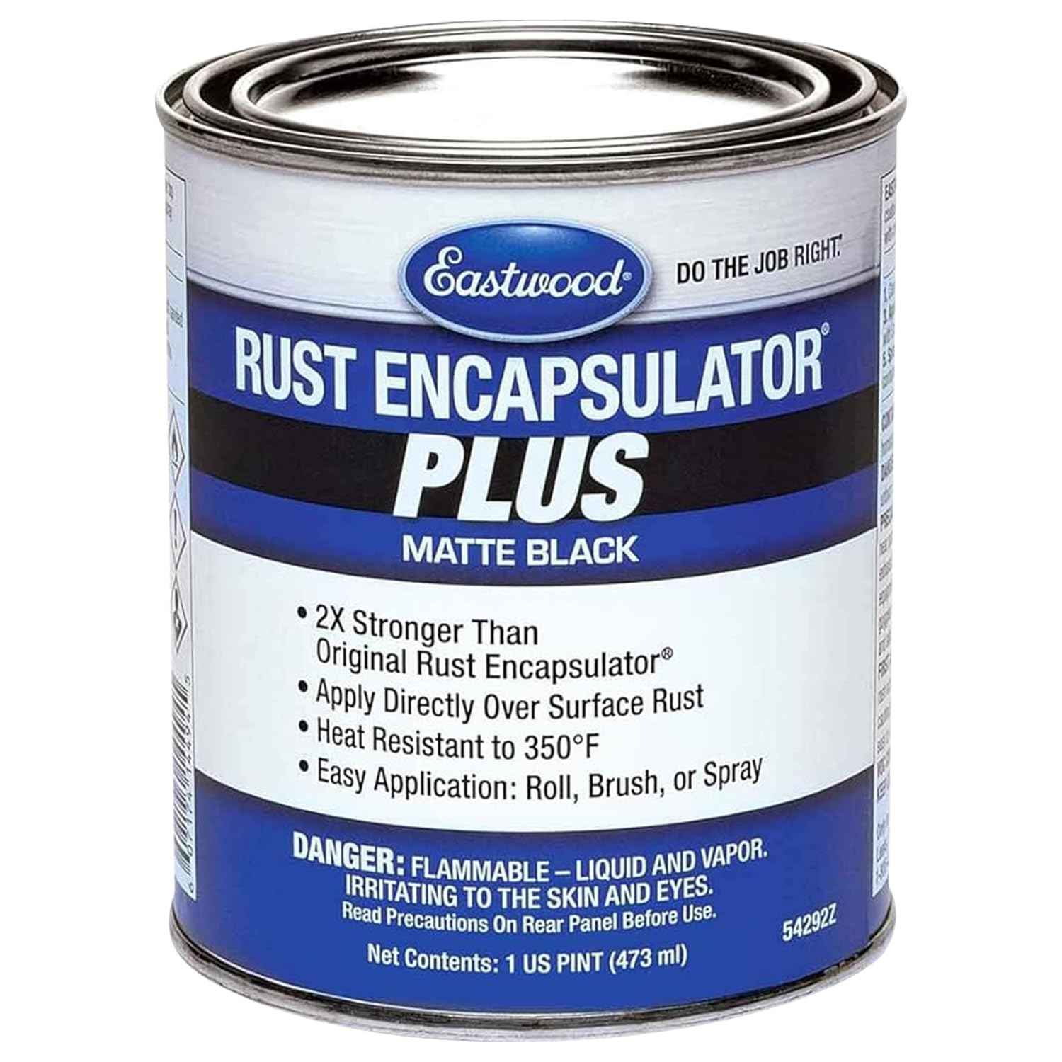 Eastwood Matte Black Rust Encapsulator Plus | Long Lasting Durable Finish 1 Coat Maximum Rust Protection | Heat Resistance up to 350 degrees Fahrenheit | 1 Quart, Matte Black