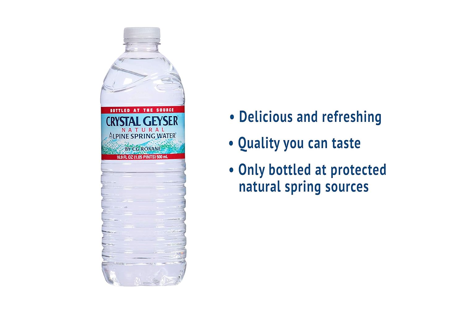 Crystal Geyser Pallet Of 84 Cases, Of Alpine 100% Natural Spring Water, 24 16.9oz bottles per Case, Bottled at The Source