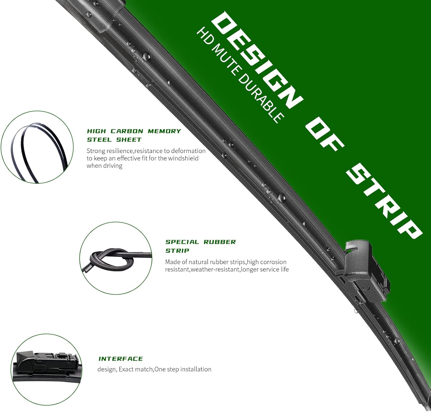 2 Factory Wiper Blades Replacement for Silverado Sierra 04/03/2014 2015 2016 2017 2018 Original Equipment Windshield Wiper Blades Set - 22"+22" (Set of 2) Top Lock