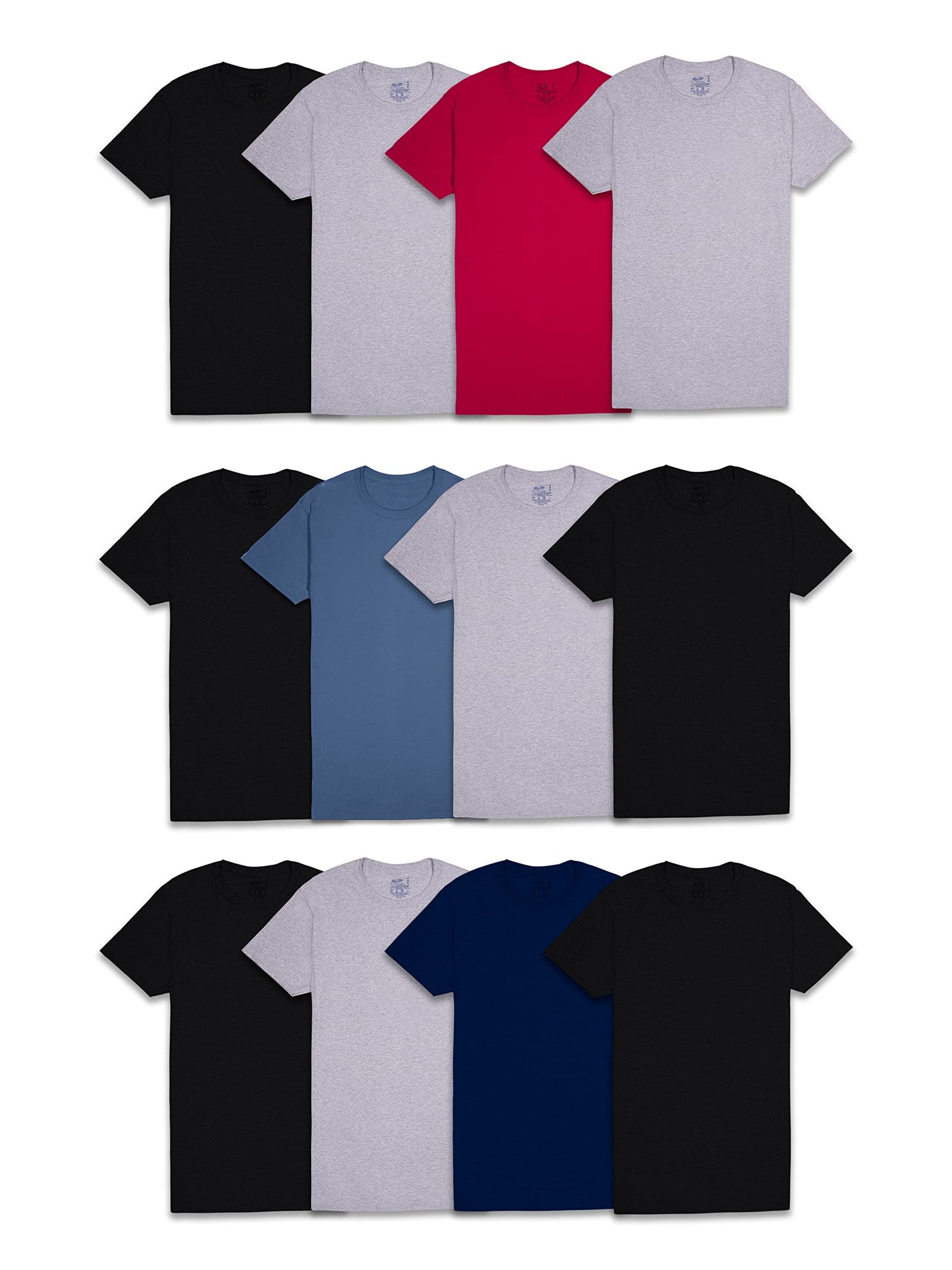 Fruit of the Loom Men's Undershirts, Moisture Wicking & Tag Free, Short Sleeve Crew T-Shirts