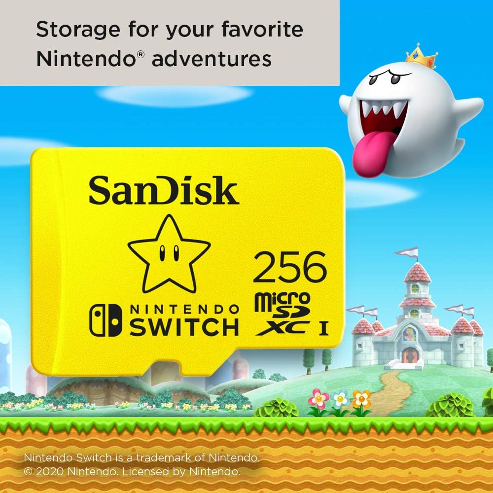 SanDisk 256GB microSDXC-Card, Licensed for Nintendo-Switch - SDSQXAO-256G-GNCZN