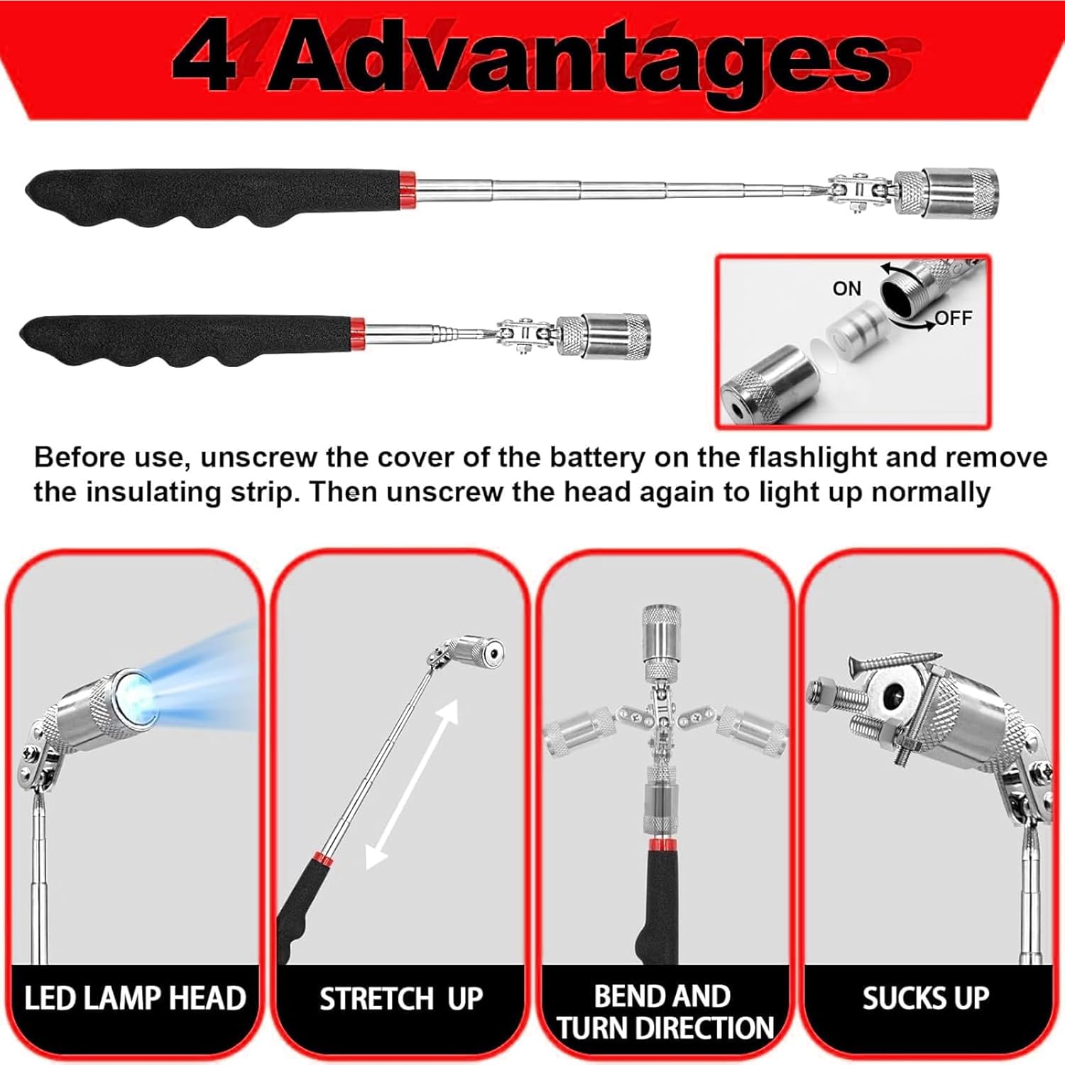 17 Pcs Pick and Hook Set with Trim Removal Tool, Clip Pliers, Fastener Remover,Scraper,and Magnetic Telescoping Tool Kit for Repair Automotive,Upholstery and Electronics Maintenance Pick Tools