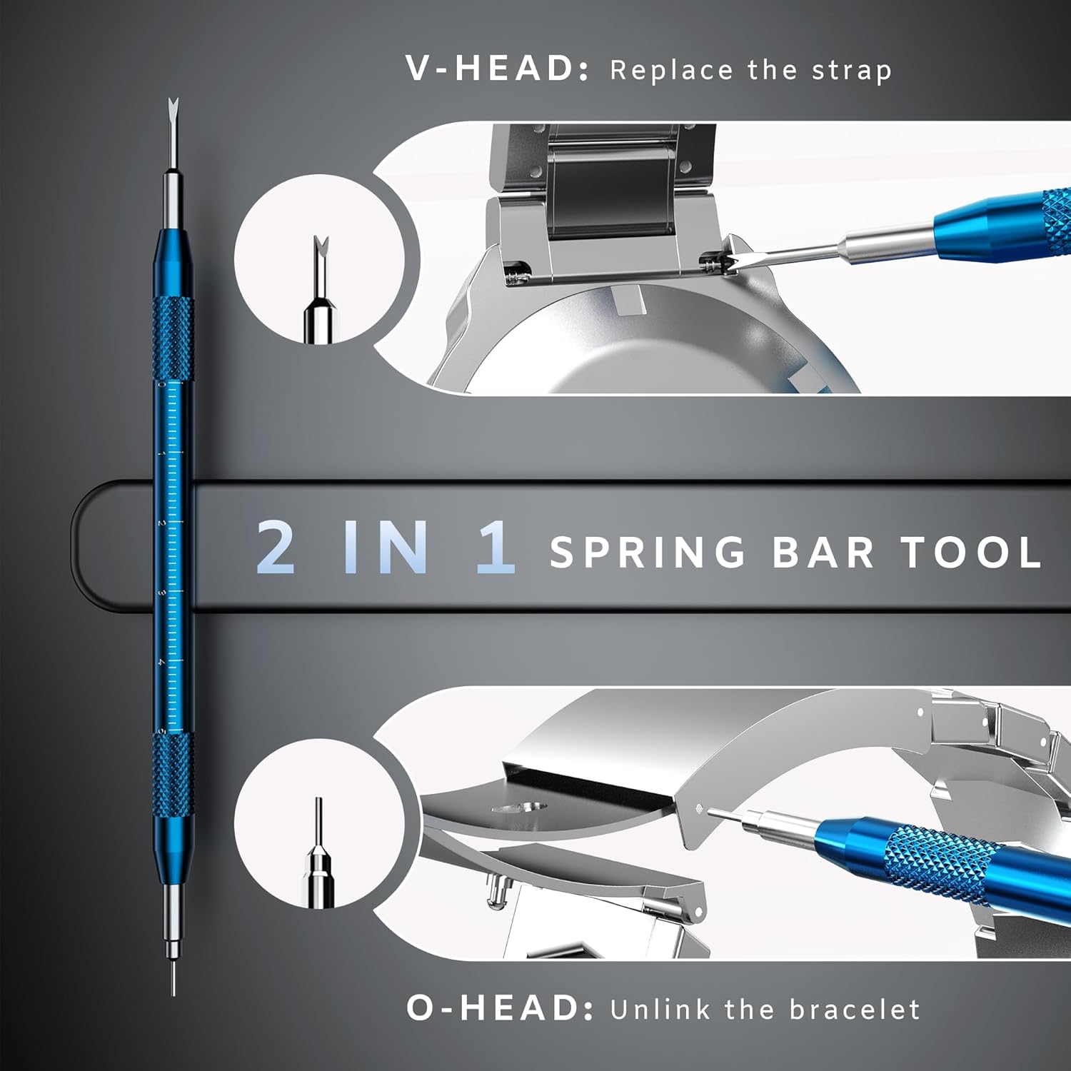 JOREST Watch Repair Kit for Battery Replacement & Link Removal, Resizing &Opener, Watch Repair and Cleaning Screwdriver Set, Wrench Back Remover, Spring Bar Tool