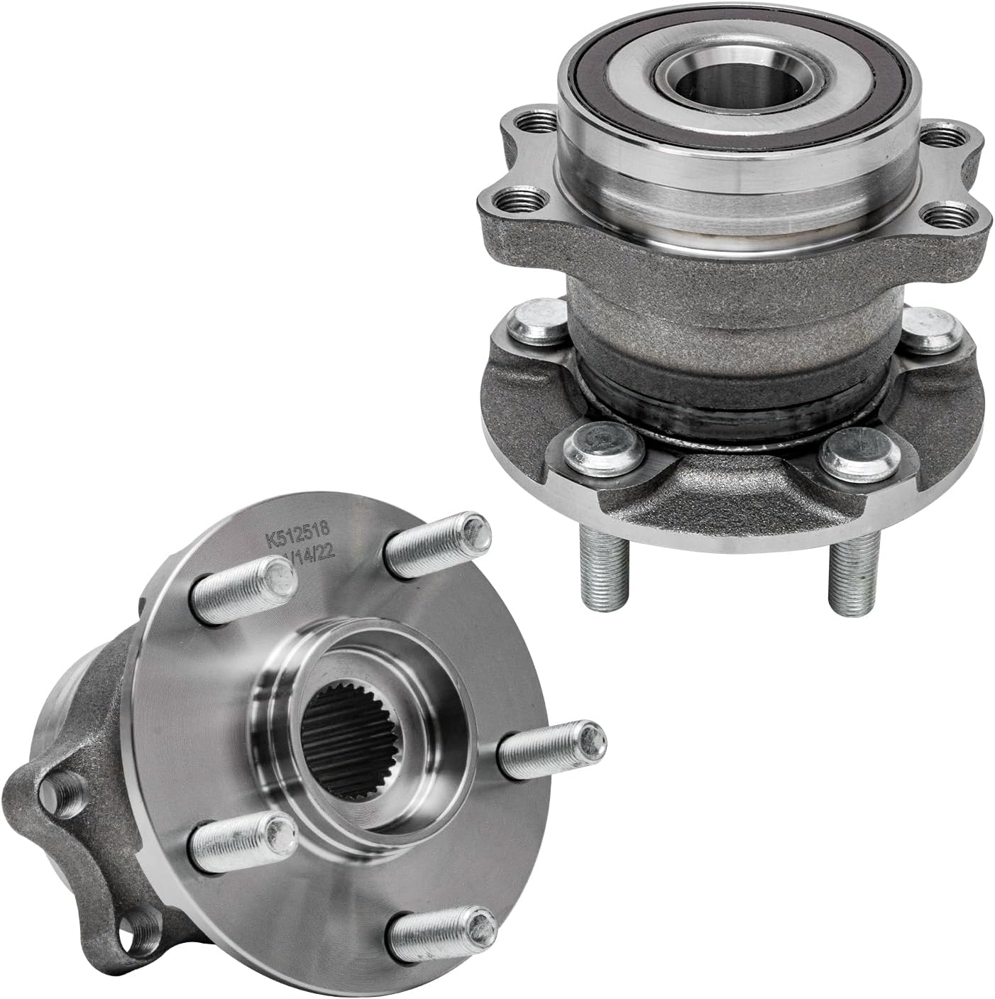 Detroit Axle - 2 Rear Wheel Bearing & Hubs for Subaru Forester Impreza XV Crosstrek, Pair Wheel Bearing and Hubs Assembly Replacement Set