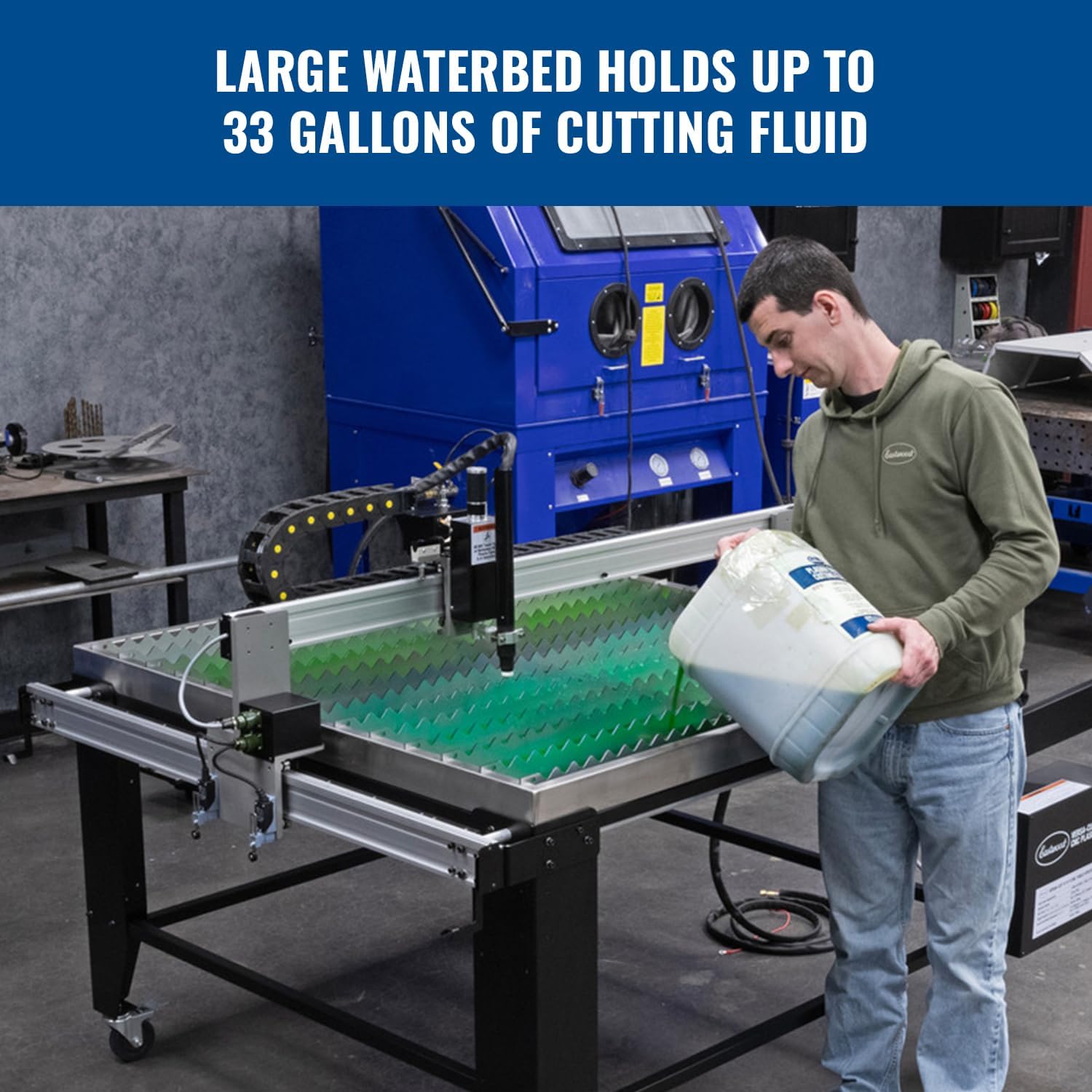 Eastwood Versa-Cut 4'X4' CNC Plasma Table With CNC Cut 40A Plasma Cutter Machine with Cutting Torch | All-in-One Professional Dual Voltage Metal Precision Cutting and Sheet Fabrication Equipment Set