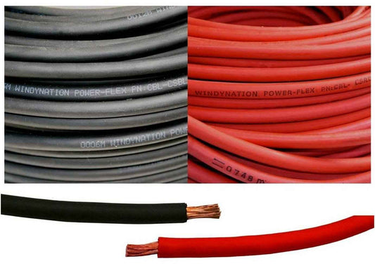 4 Gauge 4 AWG 100 Feet Black + 100 Feet Red Welding Battery Pure Copper Flexible Cable Wire - Car, Inverter, RV, Solar