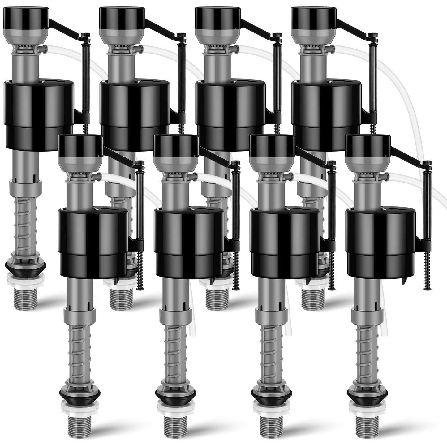 Lasnten 16 Pieces Toilet Fill Valve Toilet Tank Replacement Kit Valve Replacement Kit for Tank and Bowl Water Control