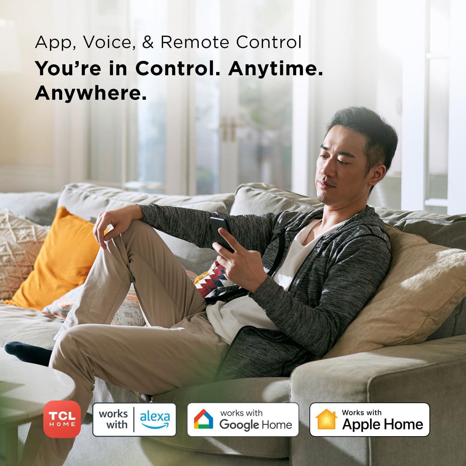 TCL H8W35W 8,000 8000 BTU Smart Window Air Conditioner, Fan & Dehumidifier, 350 Sq. Ft, Remote Control, Compatible with Alexa/Google Assistant, White