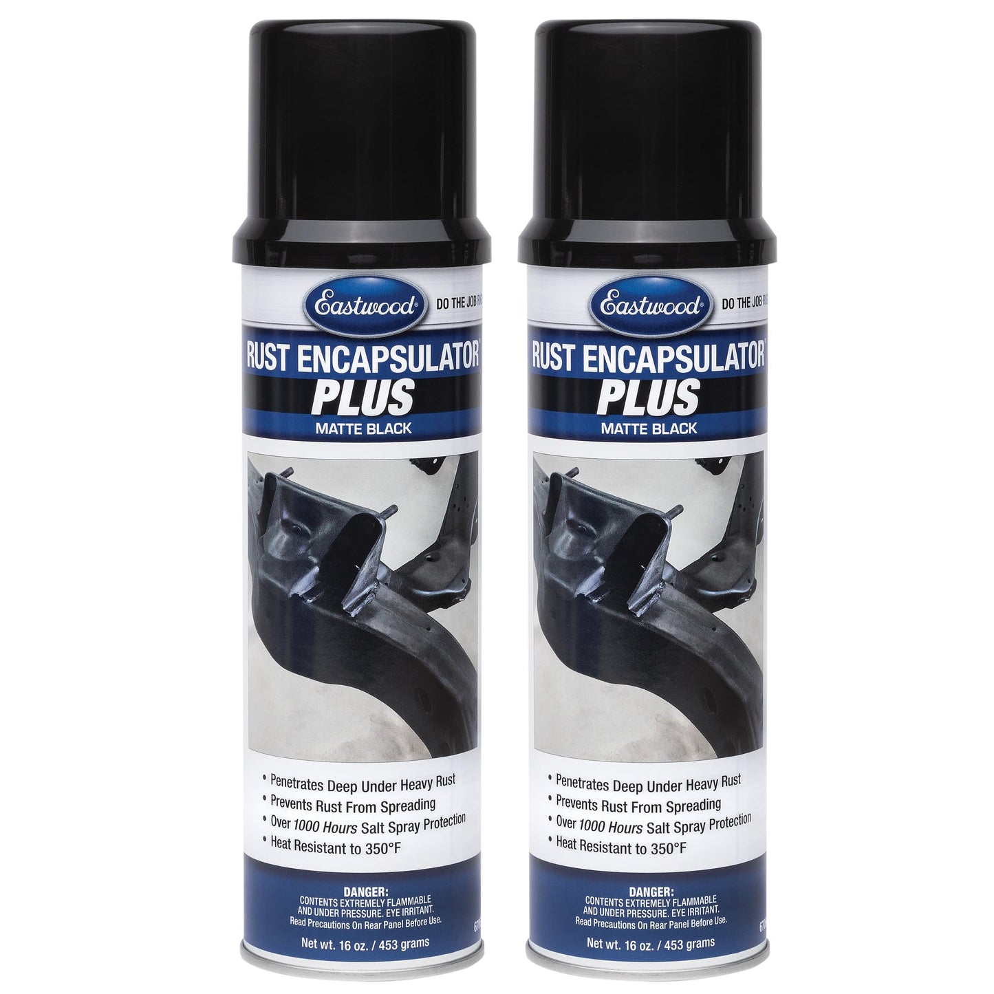 Eastwood Matte Black Rust Encapsulator Plus | Long Lasting Durable Finish 1 Coat Automotive Maximum Rust Protection | Heat Resistance up to 350 Degrees F | 16 oz. Aerosol | 1 Pack