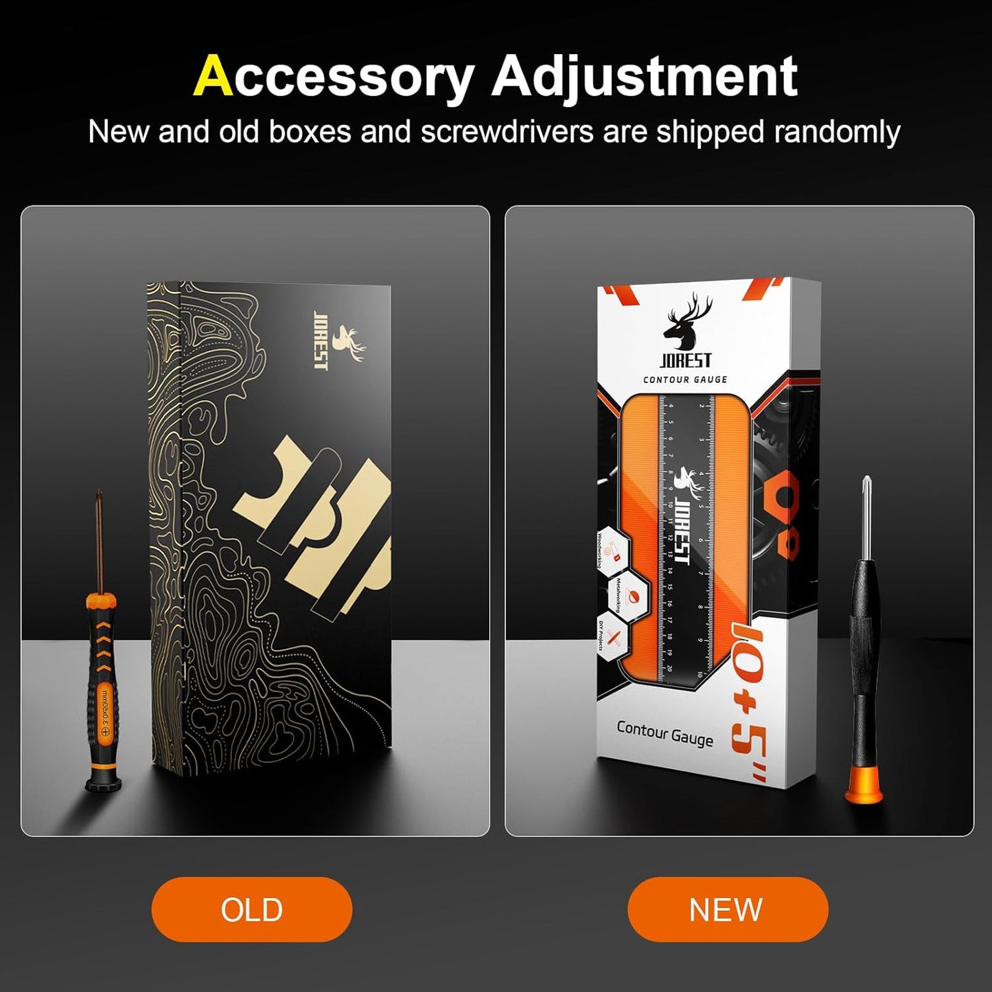 JOREST Connectable Contour Gauge (10+5 Inch), Gifts Ideas for Men Dad Handyman Husband Him, Shape Profile Duplicator with Lock, Outline Angle Measuring Tool, Template tool, Tile Flooring, Scribe Edge