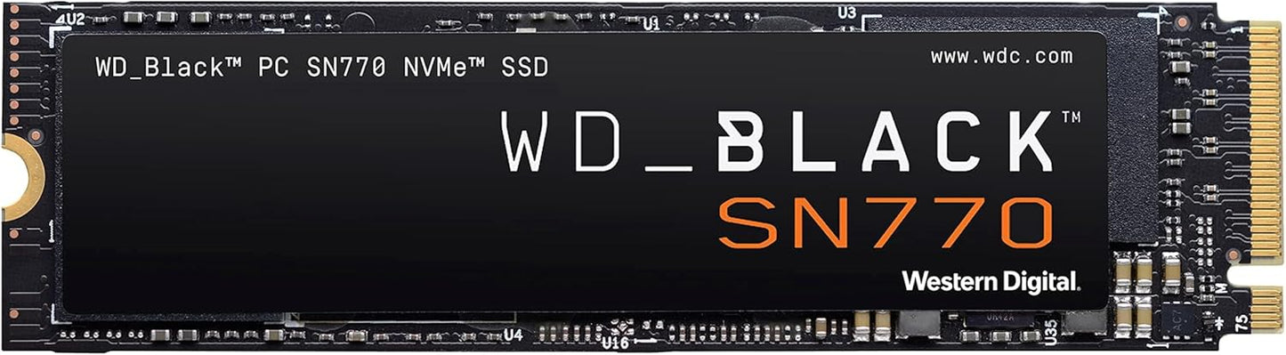 WD_BLACK 1TB SN770 NVMe Internal Gaming SSD Solid State Drive - Gen4 PCIe, M.2 2280, Up to 5,150 MB/s - WDS100T3X0E - [Previous Generation]