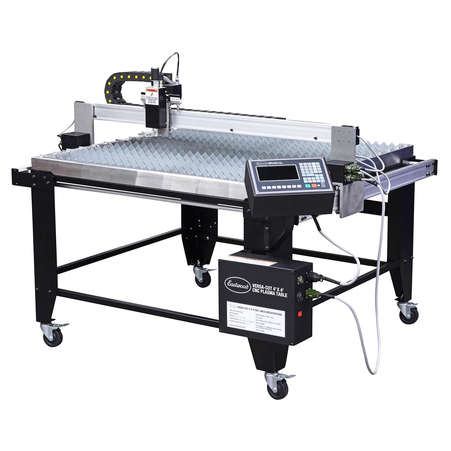 Eastwood Versa-Cut 4'X4' CNC Plasma Table With CNC Cut 40A Plasma Cutter Machine with Cutting Torch | All-in-One Professional Dual Voltage Metal Precision Cutting and Sheet Fabrication Equipment Set