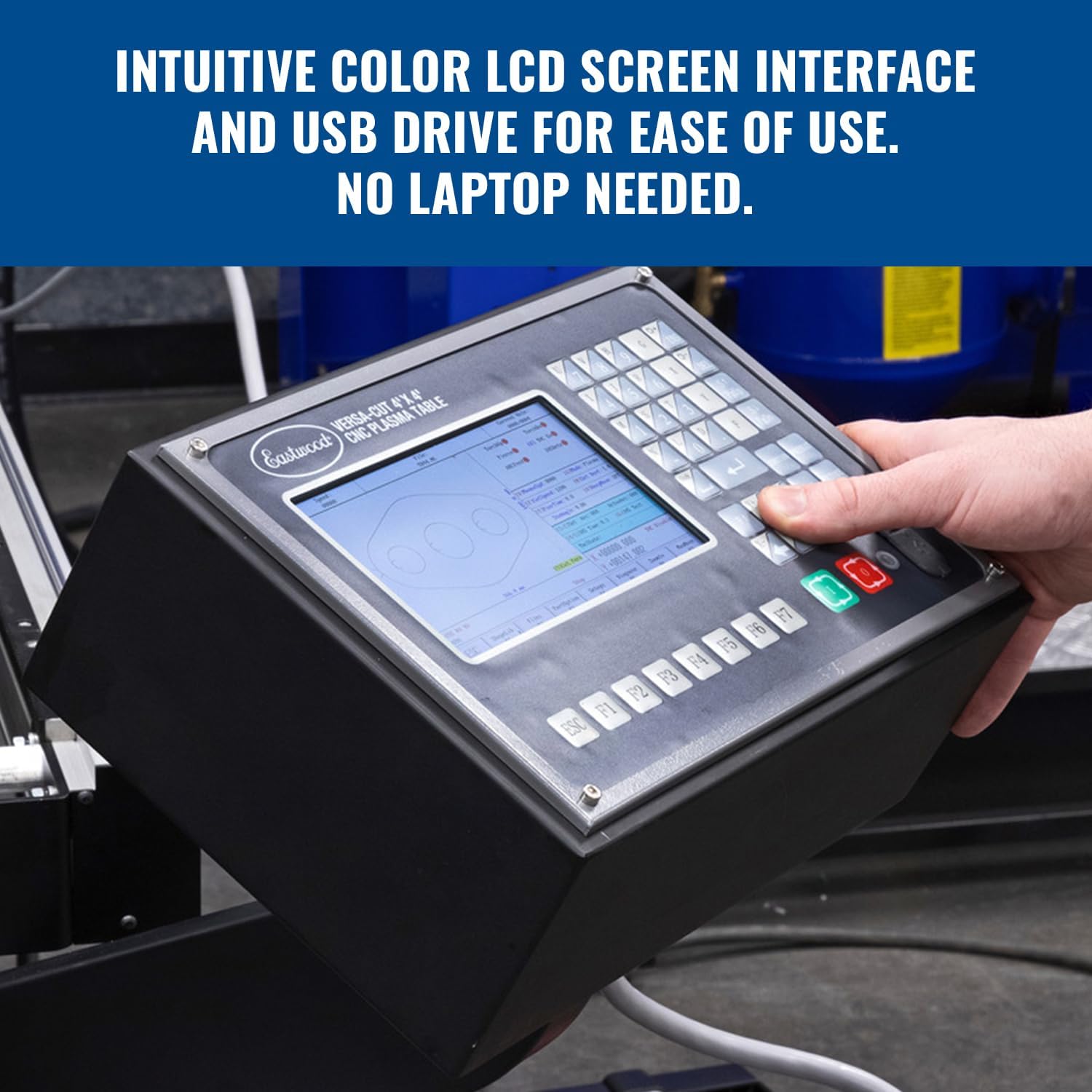 Eastwood Versa-Cut 4'X4' CNC Plasma Table With CNC Cut 40A Plasma Cutter Machine with Cutting Torch | All-in-One Professional Dual Voltage Metal Precision Cutting and Sheet Fabrication Equipment Set