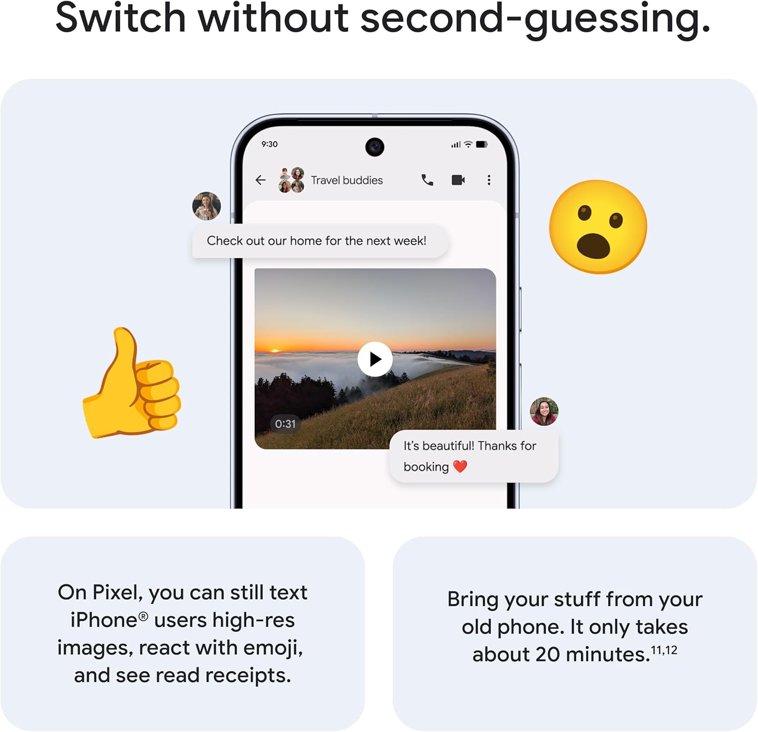 Google Pixel 10 Pro - Unlocked Android Smartphone - Gemini AI Assistant, Triple Rear Camera System, Fast-Charging 24+ Hour Battery, and 6.3" Super Actua Display - Moonstone - 128 GB (2025 Model)