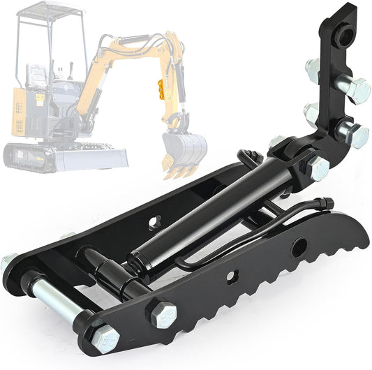 AHM 3-Hole Hydraulic Thumb Clip Attachment, Excavator Thumb Clip with 2 Hydraulic Hoses for Small Diggers up to 2 Tons, Excavator Attachment for Picking up Logs, Rocks and Debris