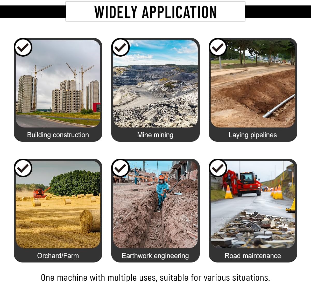 Upgraded Version HY16C 1.6T Mini Excavator, KubotaDiesel 14HP, w/Pilot Controls Side Swing Boom Includes Hydraulic Thumb & Semi-Auto Quick Coupler, Includes delivery & unloading services