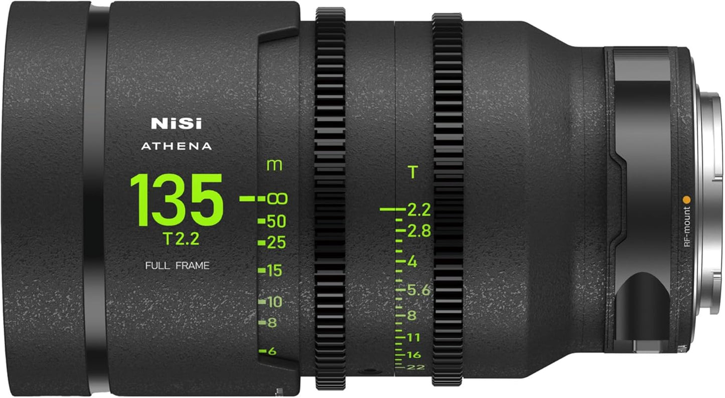 NiSi Athena Prime Full Frame Cinema Lens Master Kit with 8 Lenses 14mm T2.4, 18mm T2.2, 25mm T1.9, 35mm T1.9, 40mm T1.9, 50mm T1.9, 85mm T1.9, 135mm T2.2 + Hard Case (RF Mount)