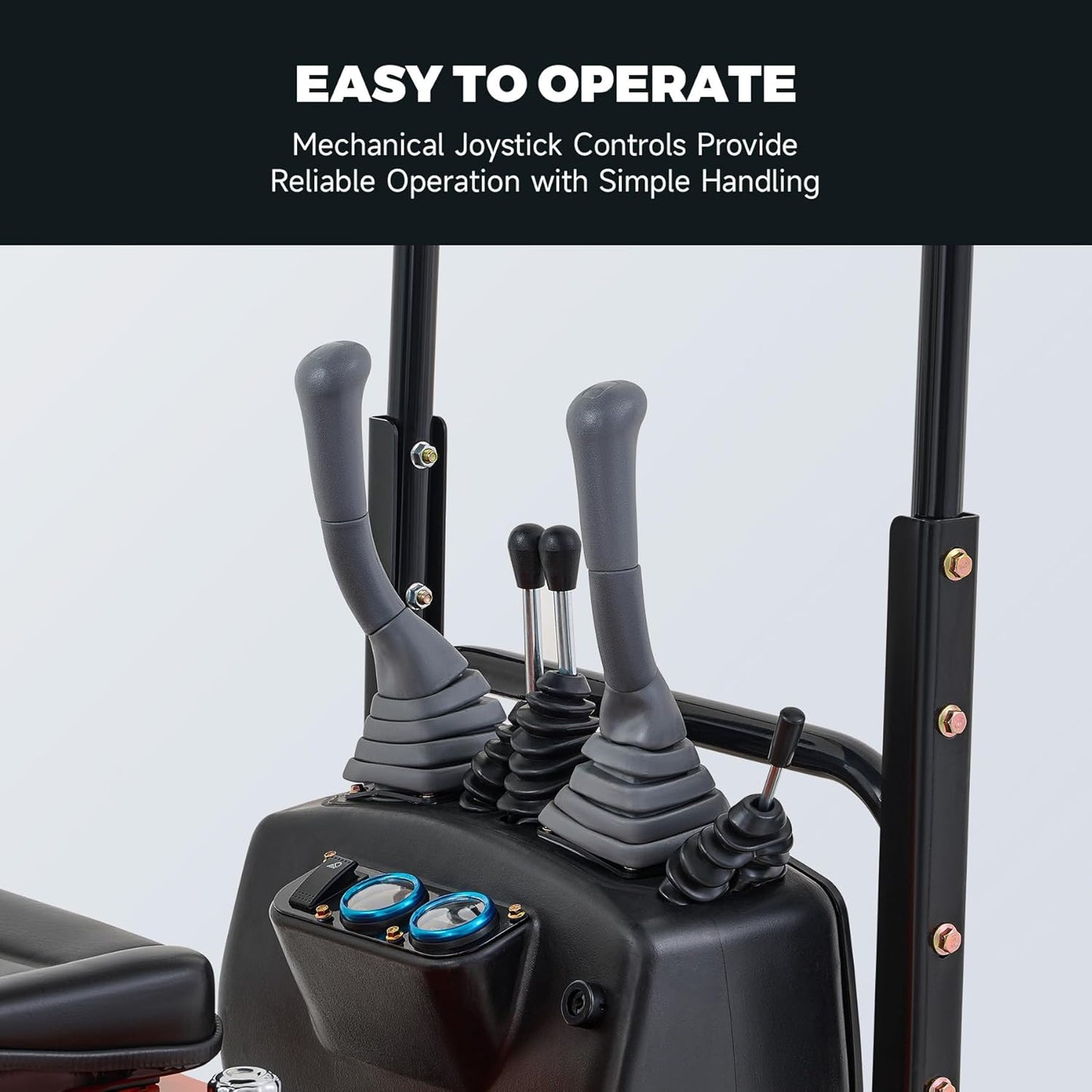 AHM Mini Excavator, 1 Ton Crawler Excavator with Hydraulic Oil Cooling System 13.5hp EPA Engine, Small Crawler Digger for Trenching Material Handling, Compact Trench Digger for Farm Construction Site