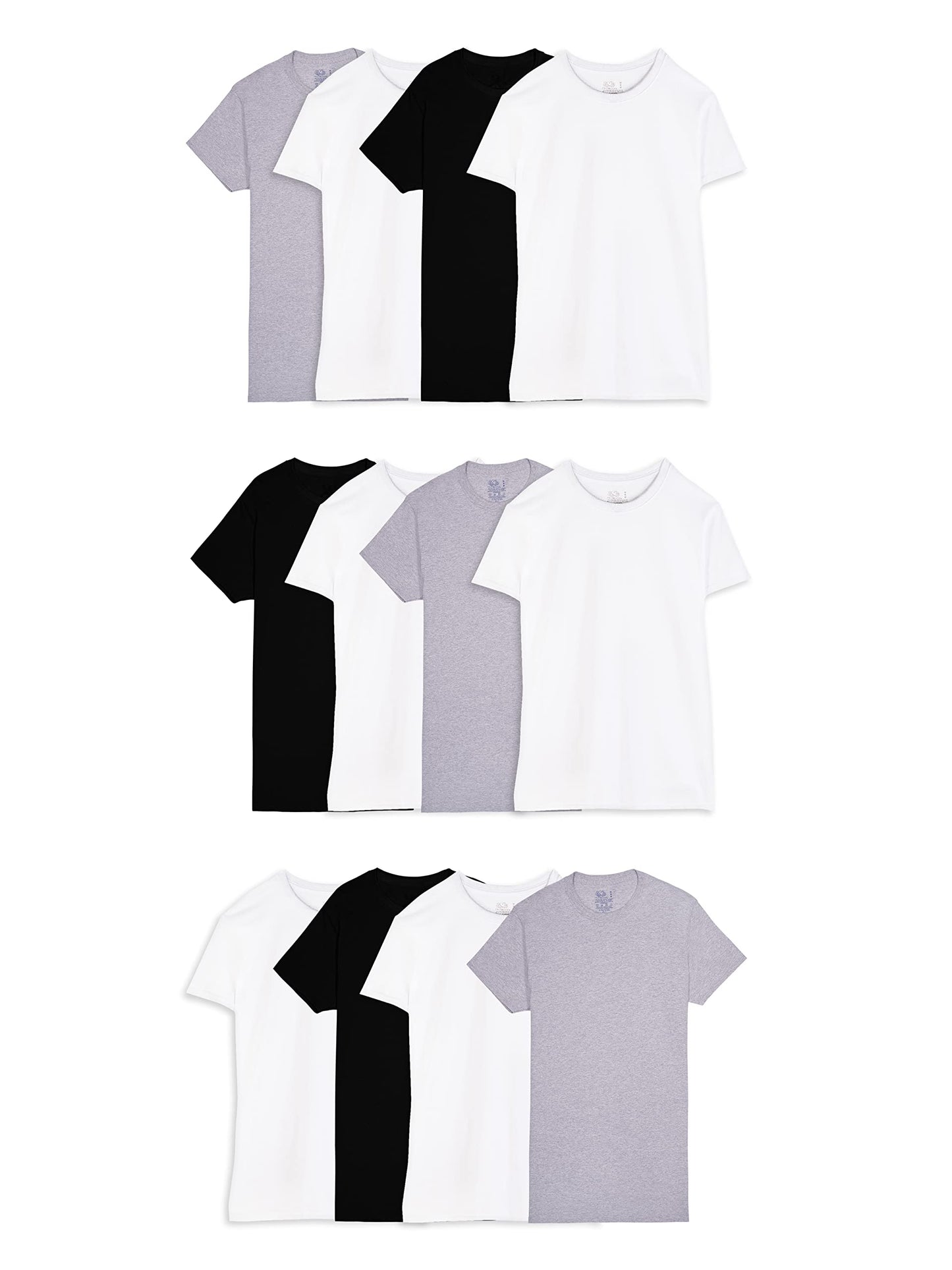 Fruit of the Loom Men's Undershirts, Moisture Wicking & Tag Free, Short Sleeve Crew T-Shirts