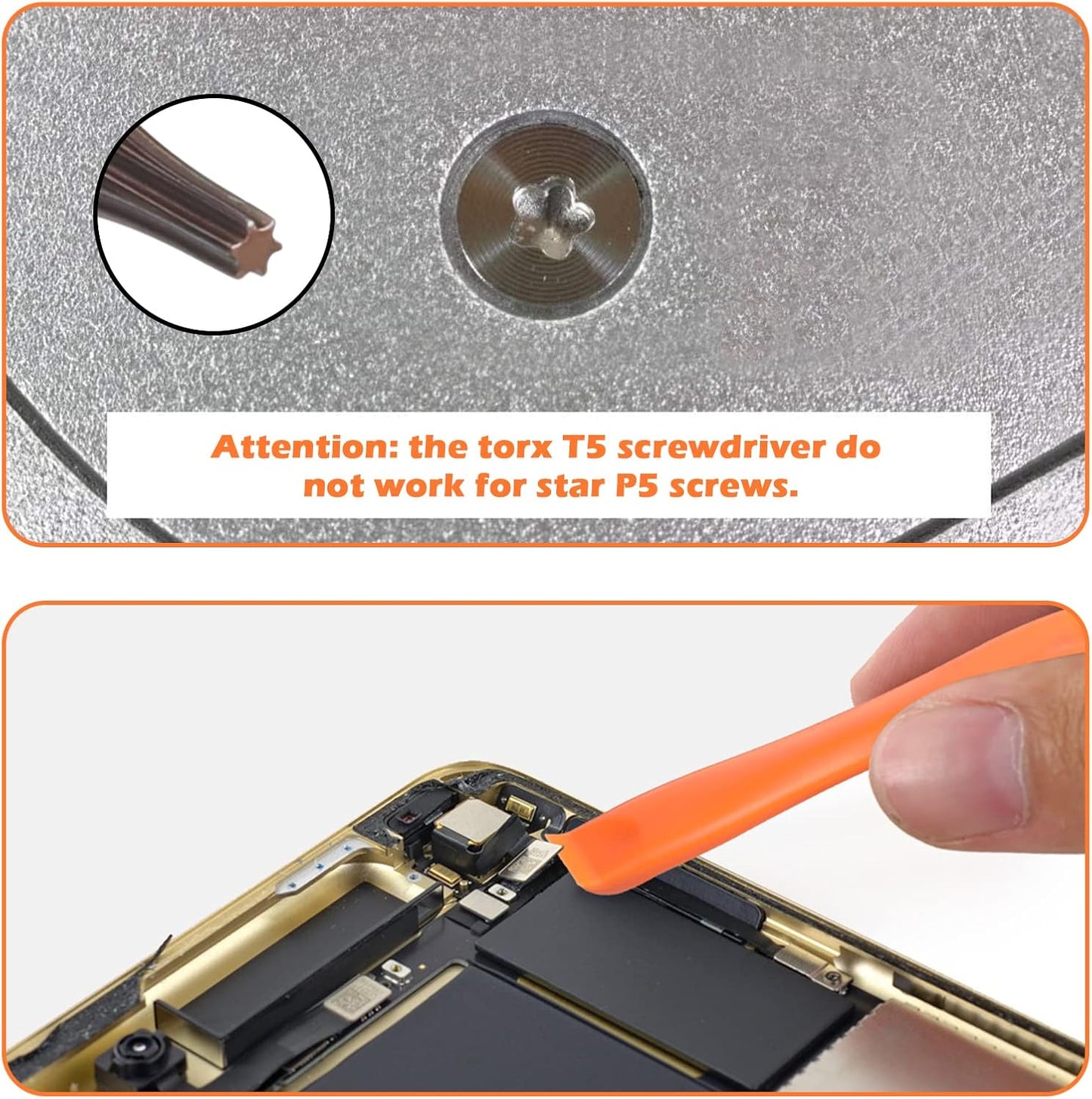 JOREST Single Precision Screwdriver, T5 Torx Security with a Spudger, Tool for PS3/4/5, Switch, Xbox, Wii, Laptop, Macbook, etc, to Repair, Clean, Replace Parts