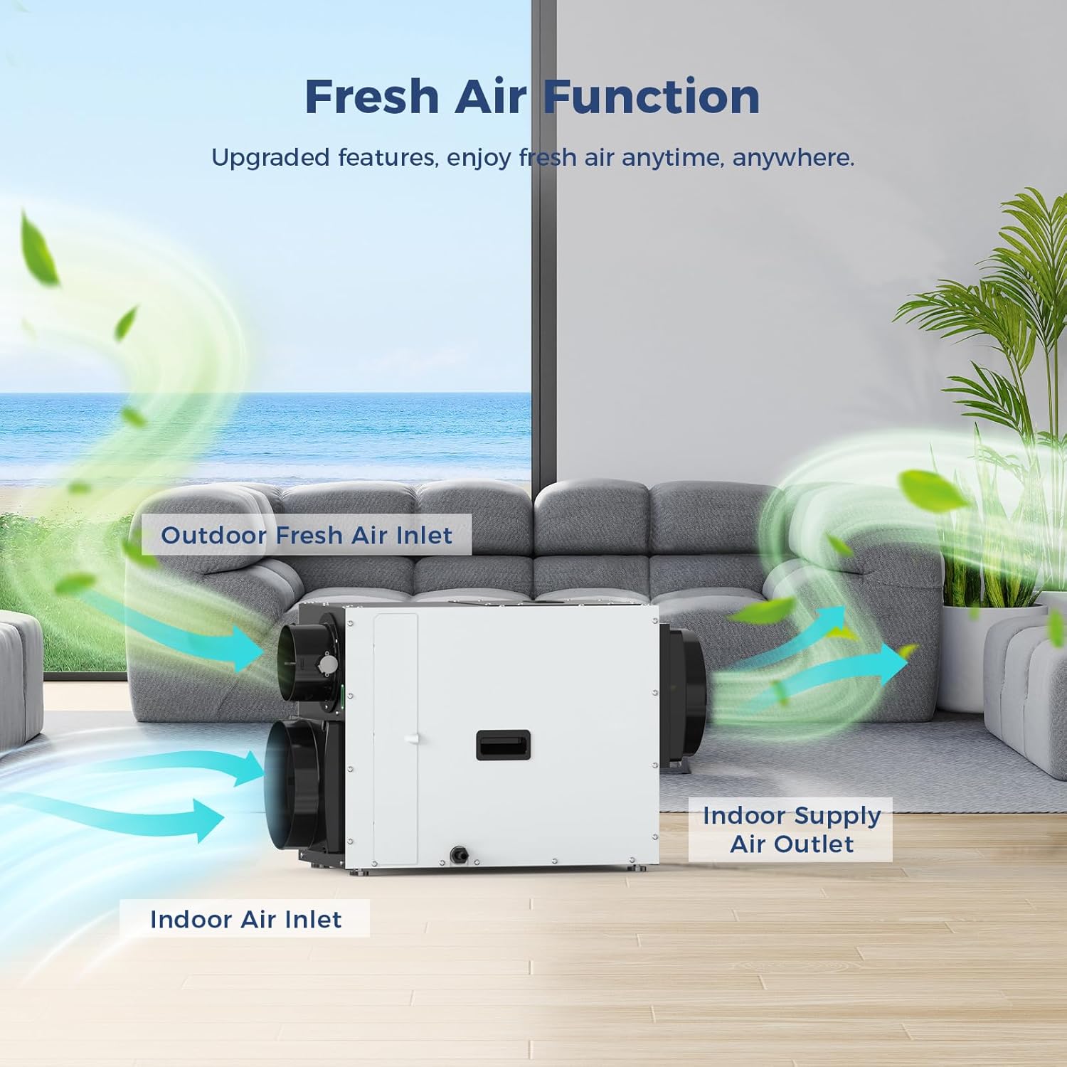ALORAIR Whole House Dehumidifier, 90 PPD Commercial Grade Whole Home Dehumidifiers for Garages, Water Damage Restoration, 2300 Sq.Ft dehumidifiers for Crawl Space