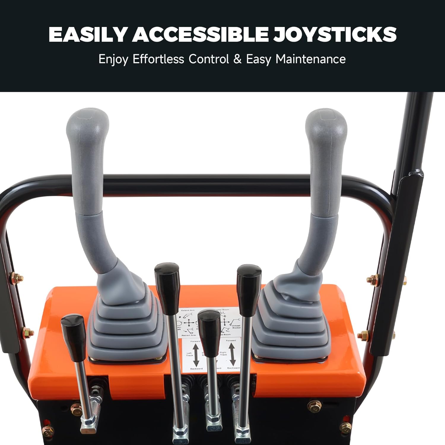 AHM Mini Excavator Machine with Thumb Clip Hammer Auger Rake Grabber Quick Hitch, 1 Ton Mini Trenching Digger Crawler with 13.5 hp EPA Certified Engine for Garden Farm Park Construction Site