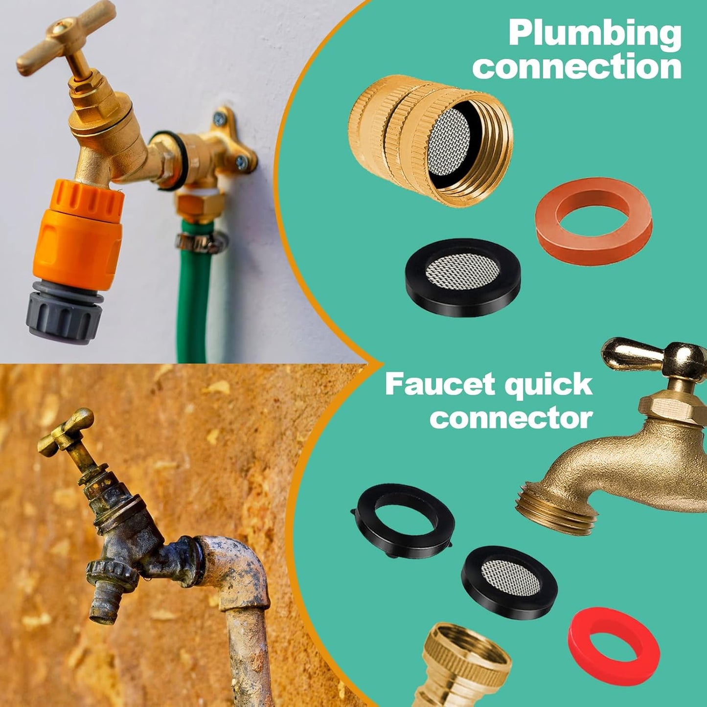 37 Size 1075 Pcs Faucet Washers & O-Rings Kit & Plumbing Gasket 3-in-1 Home Universal Rubber Washers Assortment Kit for Faucet Hose Spigot Plumbing Seal Repair with Pick Hook