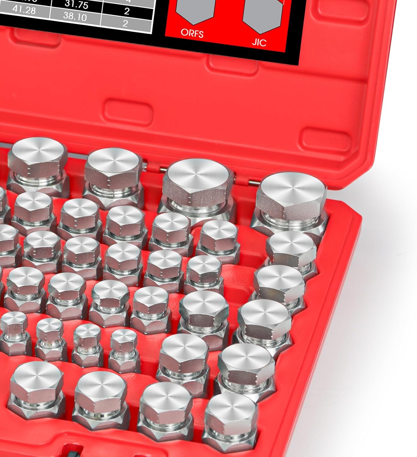 OKBA ORFS & JIC Caps and Plugs Kit,160PCS Hydraulic JIC Plugs and Caps Kit Set Dash Sizes 04 06 08 10 12 16