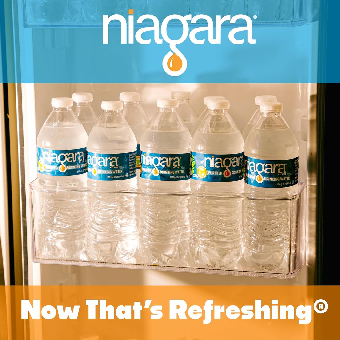 Niagara Purified Drinking Water - 16.9oz Bottles, 40 bottles per case 48 cases per pallet - Full Pallet - 1920 Bottles delivered by Waterpallets