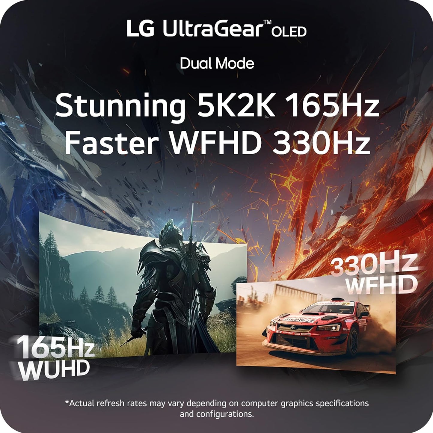 LG 45GX950A-B 45-inch Ultragear 5K2K WUHD (5120 x 2160) OLED Curved Gaming Monitor, Dual-Mode, 165Hz, 0.03ms, NVIDIA G-Sync, AMD FreeSync Premium Pro, HDR True Black 400, USB Type-C 90W, DP2.1, Black