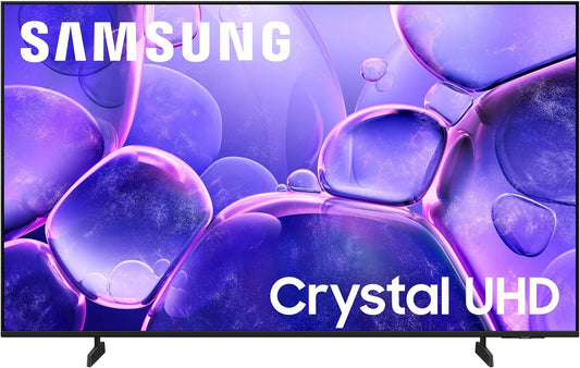 Samsung 55-Inch Class Crystal UHD U8000F 4K Smart TV (2025 Model) Endless Free Content, Crystal Processor 4K, MetalStream Design, Knox Security, Compatible with Alexa