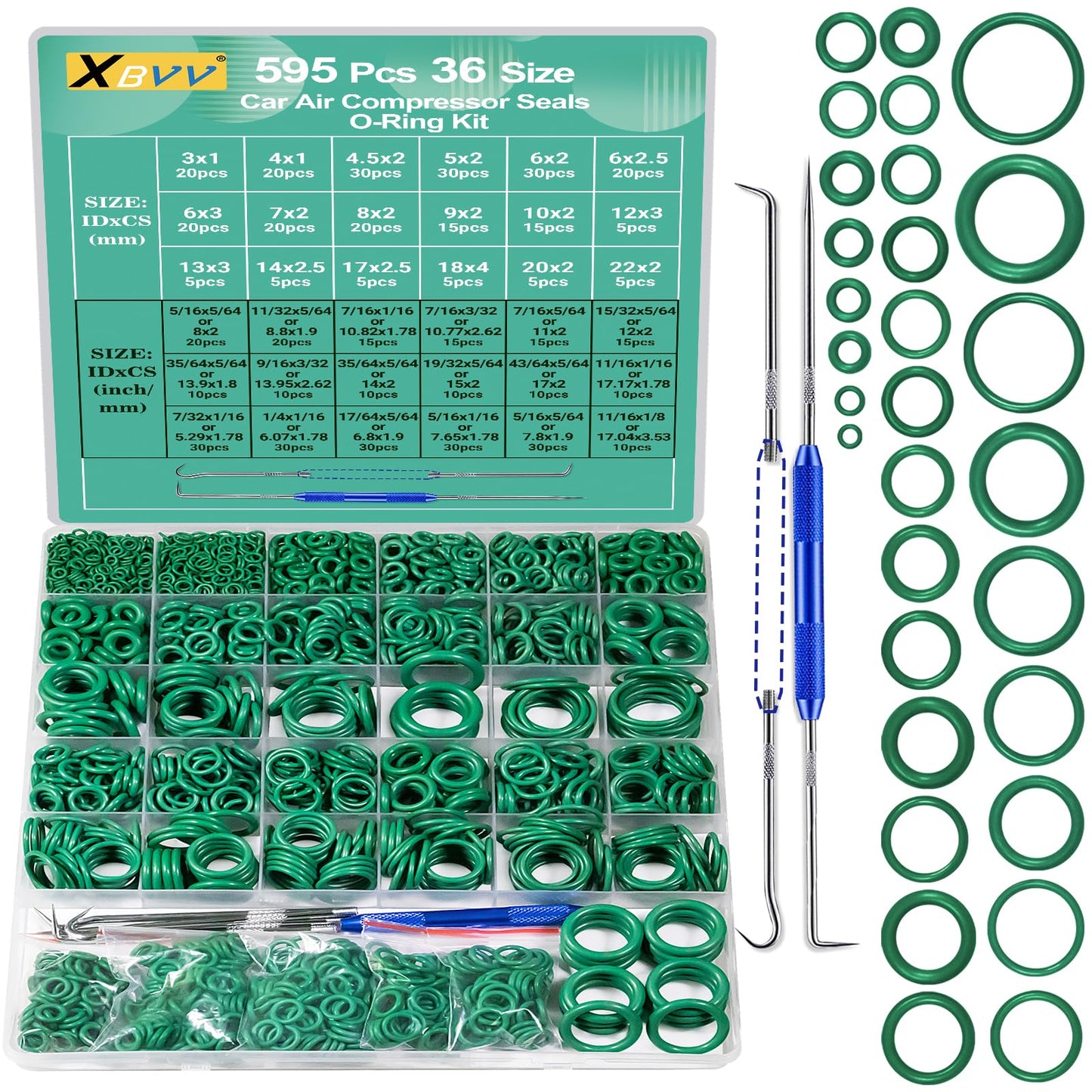 37 Size 1075 Pcs Faucet Washers & O-Rings Kit & Plumbing Gasket 3-in-1 Home Universal Rubber Washers Assortment Kit for Faucet Hose Spigot Plumbing Seal Repair with Pick Hook