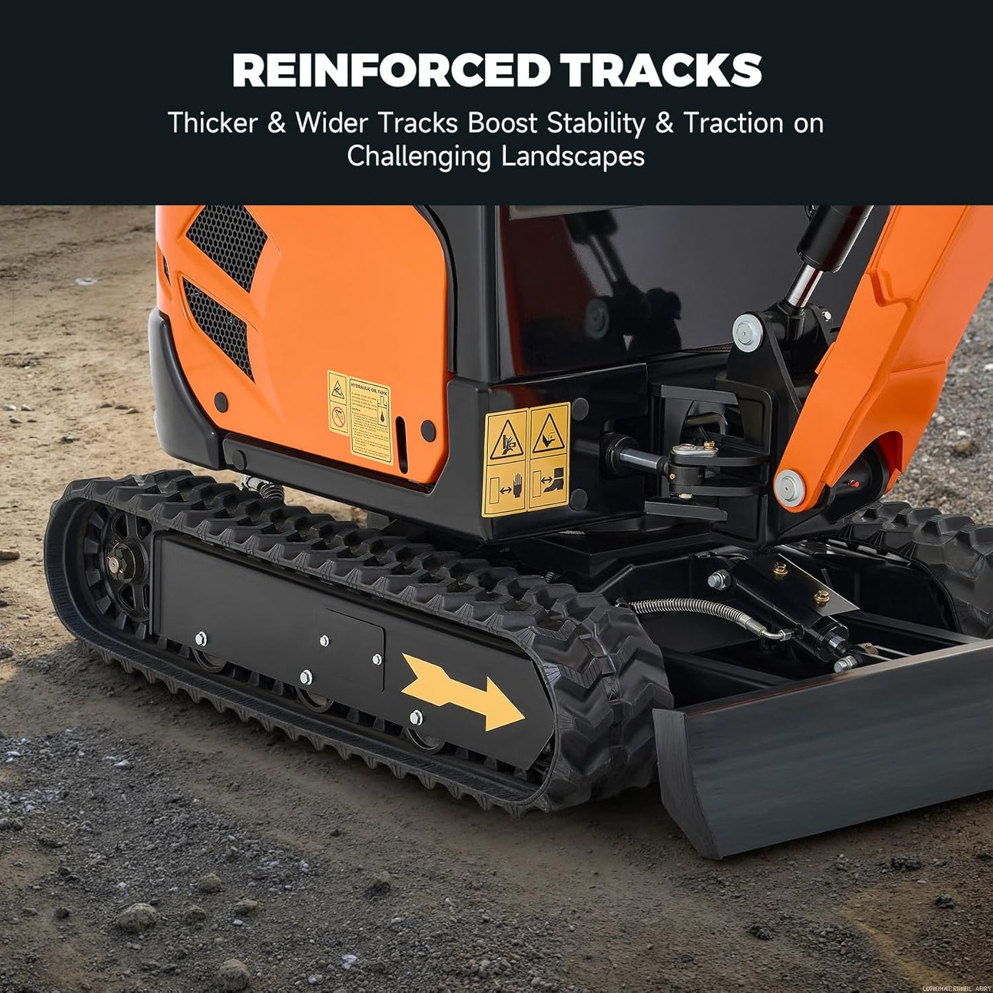 AHM 1.6 Ton Mini Excavator with Side Swing, Crawler Excavator with 23 hp EPA Engine & Pilot Control, Compact Trench Digger with Enclosed Cab for Garden Farm Construction Trenching Material Handling