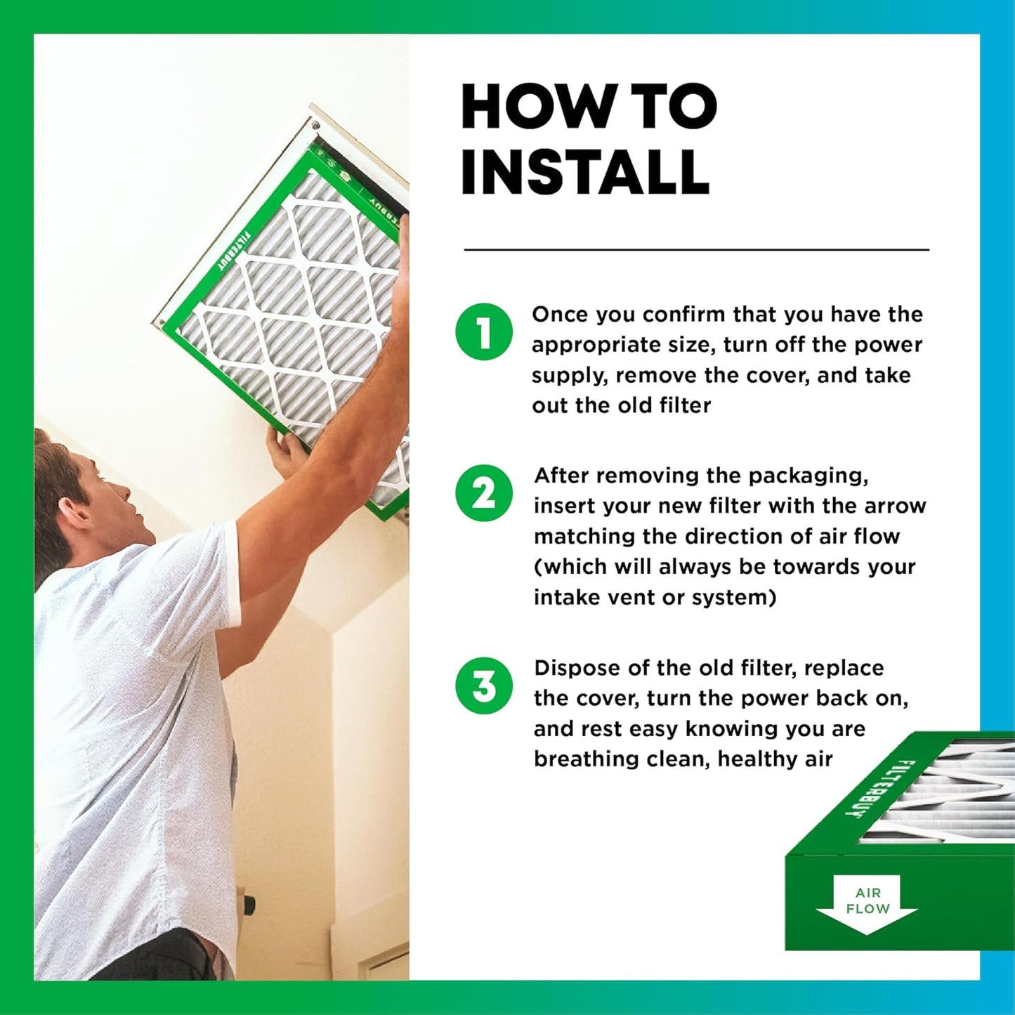 Filterbuy 14x25x1 Air Filter MERV 8 (MPR 700) Dust Defense Replacement (4-Pack), Electrostatic Pleated HVAC AC Furnace Filters, Made in USA (Actual Size: 13.50 x 24.50 x 0.75)