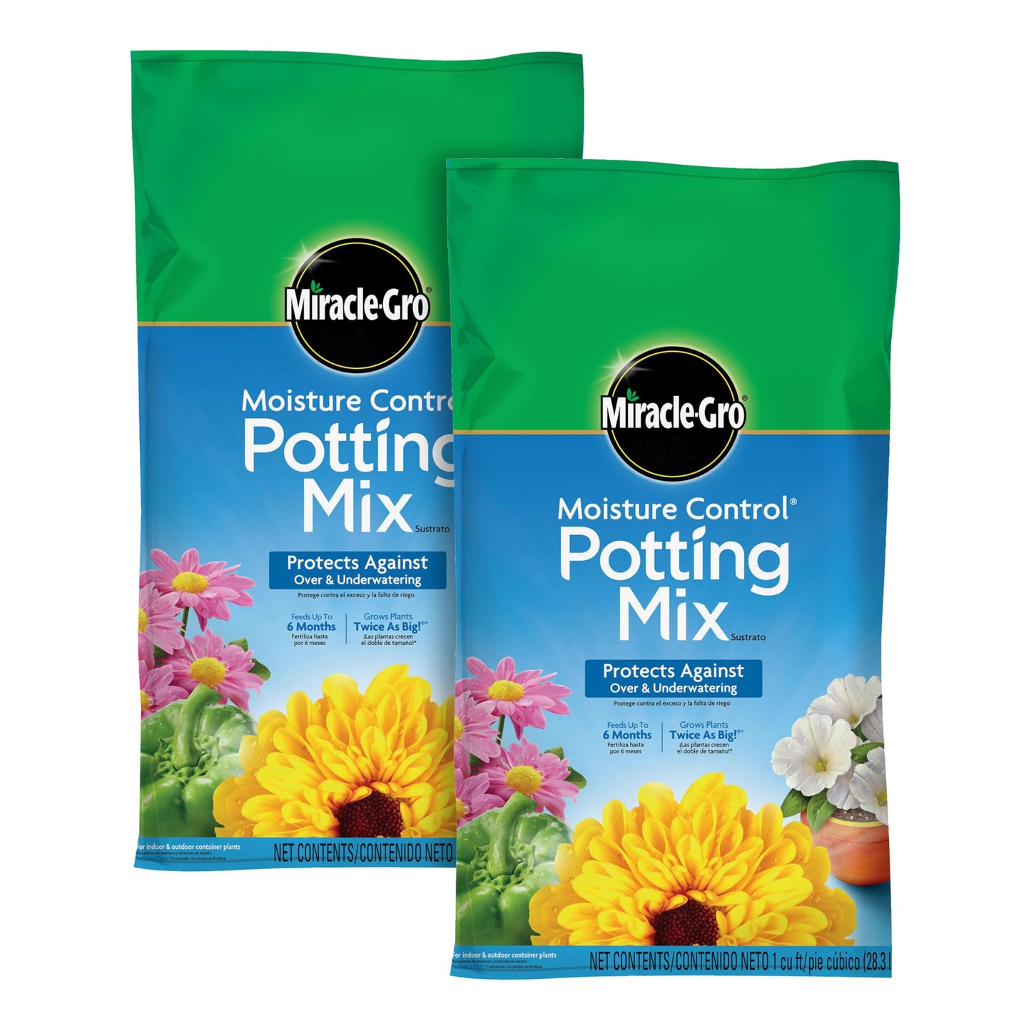 Miracle-Gro Moisture Control Potting Mix Bulk Pallet, for Container Plants, Protects Against Over- and Under-Watering, 1 cu. ft. Bags, Pallet of 80
