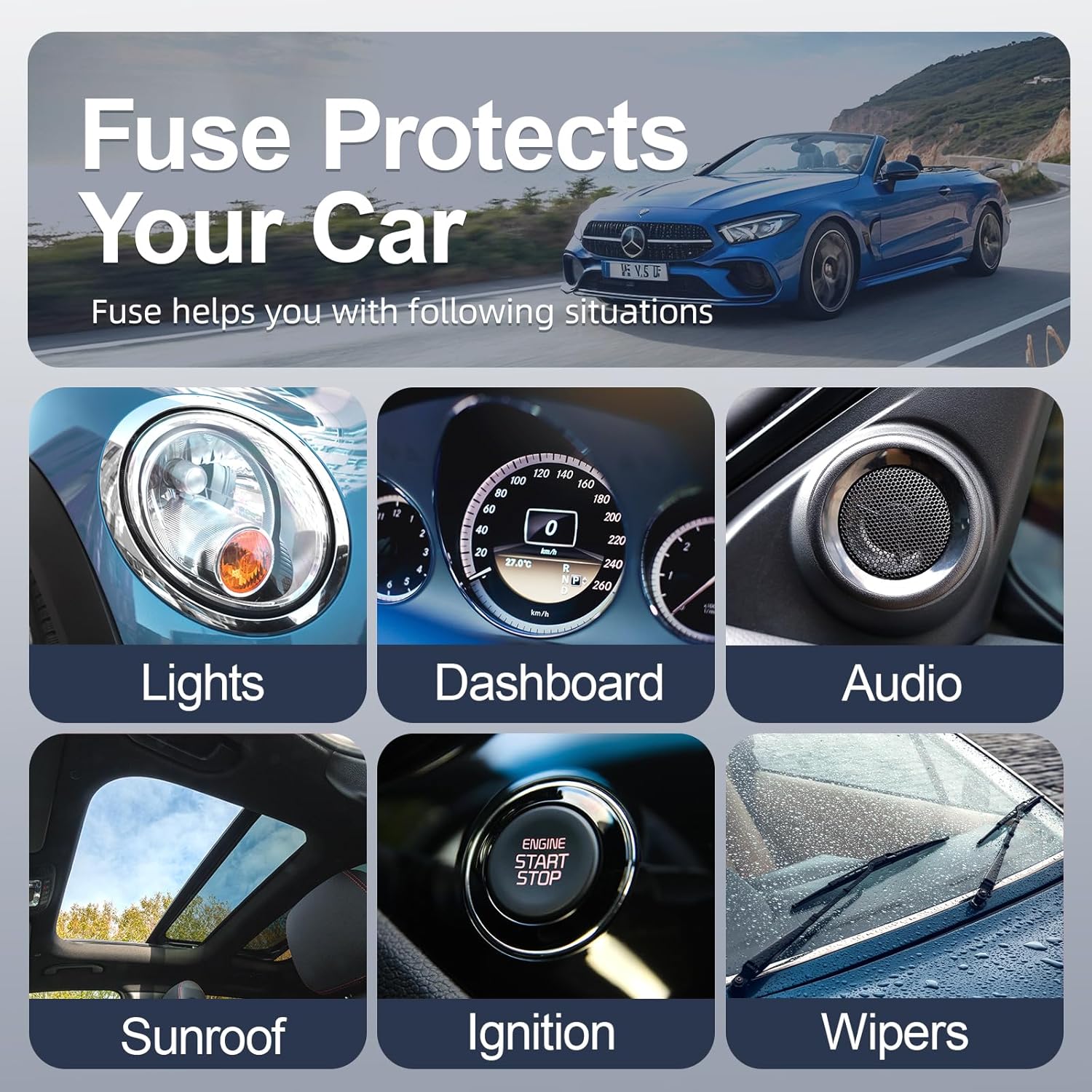 60 Mini fuses + 60 Micro Fuse (2 Ampere 3A 5A 7.5A 10A 15A 20A 25A 30A 35A 40A)