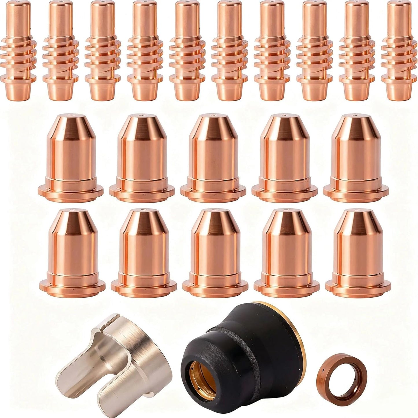 fits Harbor Freight Titanium Plasma65 TI-PC65 iPT-65 56255 56811 59182 58895 59164 Plasma cutter consumables Nozzles Electrodes Cups kits (23pk tips Kits)