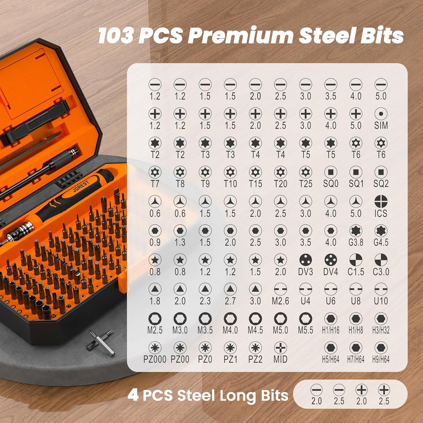 JOREST 115 in 1 Small Precision Screwdriver Set, Tool Gifts for Men Dad Him, Magnetic Repair Tool Kit for PC, Laptop, Tablet, iPhone, Macbook, Jewelers, PS5, Xbox, Switch, Game Console, Door &Chair