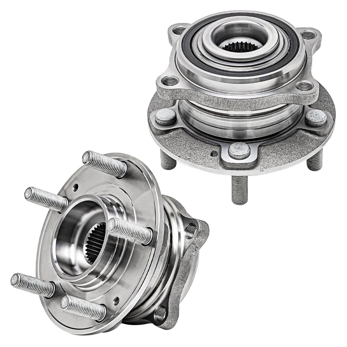 Detroit Axle - 4pc Front Loaded Knuckles Kit for 2007-2012 Hyundai Veracruz, 2008 2009 2010 2011 2 Steering Knuckles 2 Wheel Bearing Hubs Assembly Replacement