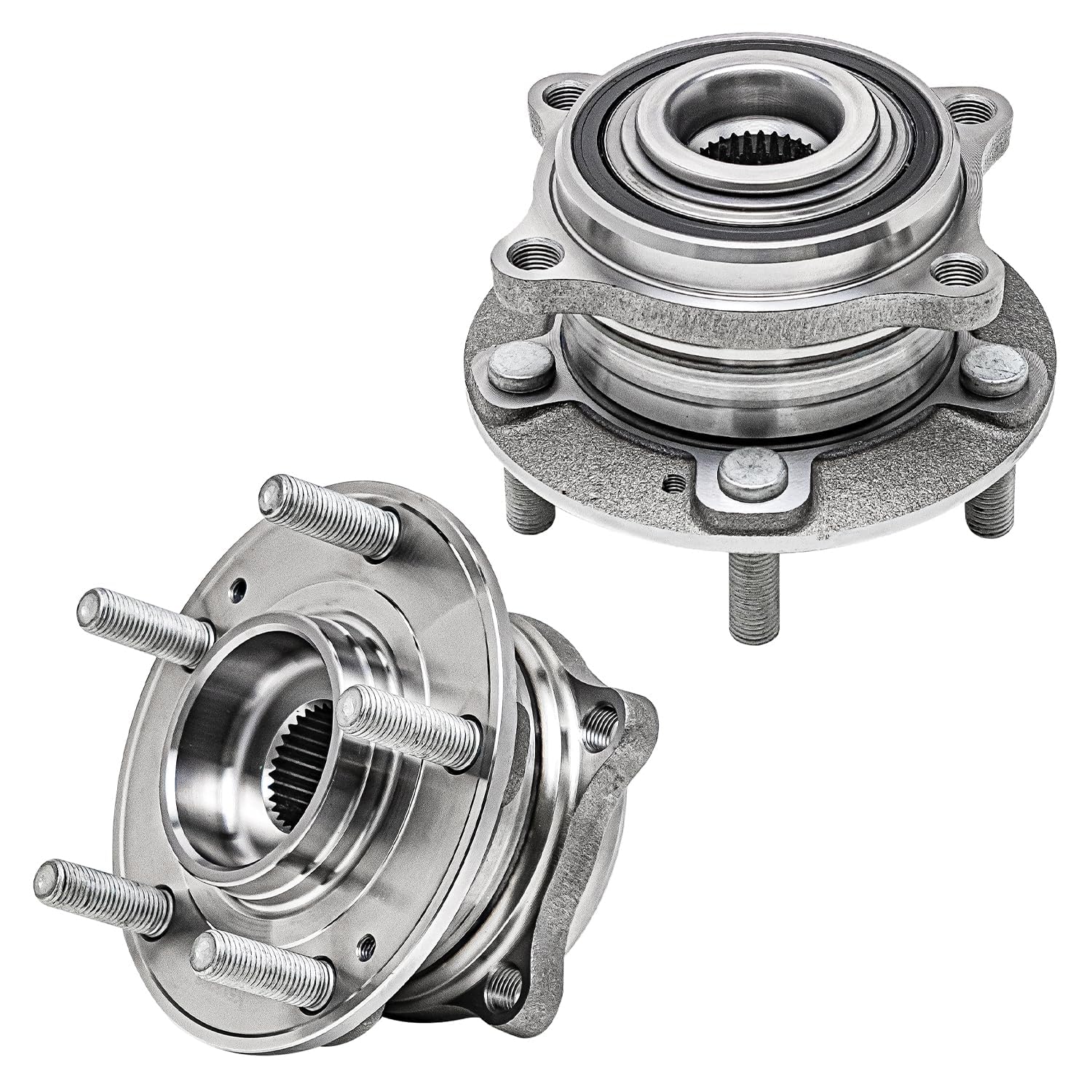 Detroit Axle - 4pc Front Loaded Knuckles Kit for 2007-2012 Hyundai Veracruz, 2008 2009 2010 2011 2 Steering Knuckles 2 Wheel Bearing Hubs Assembly Replacement