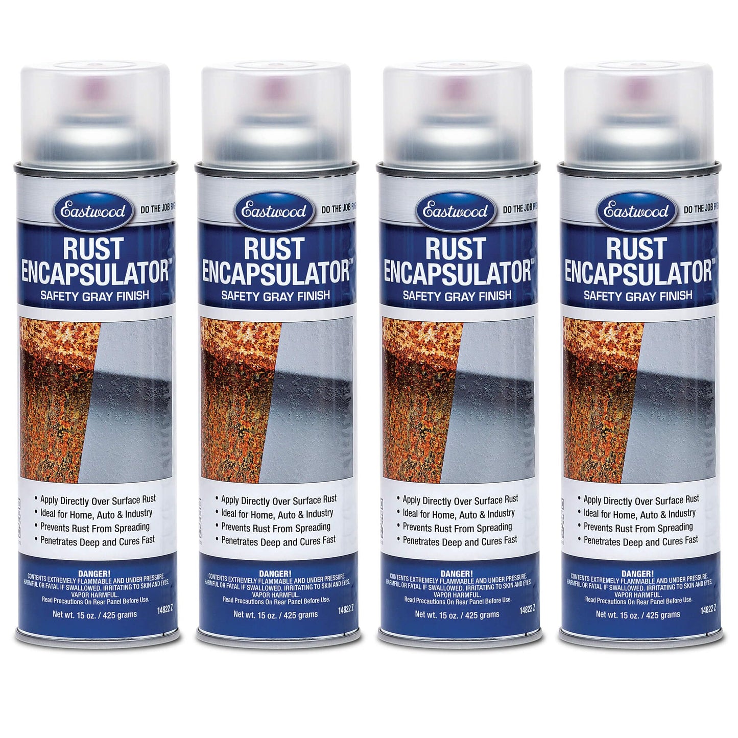 Eastwood Rust Encapsulator Aerosol | Quick Drying with UV Resistance and Heat Resistance up to 400 Degrees Fahrenheit | 15 Oz, Black | 2 Pack