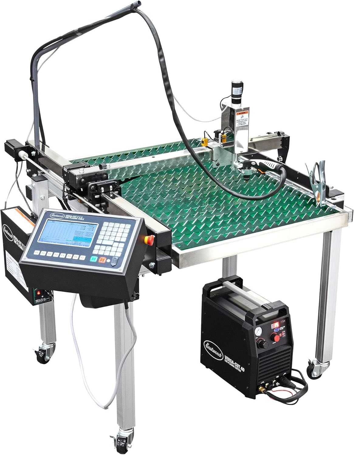 Eastwood Versa-Cut 2'X2' CNC Plasma Table With CNC Cut 40A Plasma Cutter Machine with Cutting Torch | All-in-One Professional Dual Voltage Metal Precision Cutting and Sheet Fabrication Equipment Set