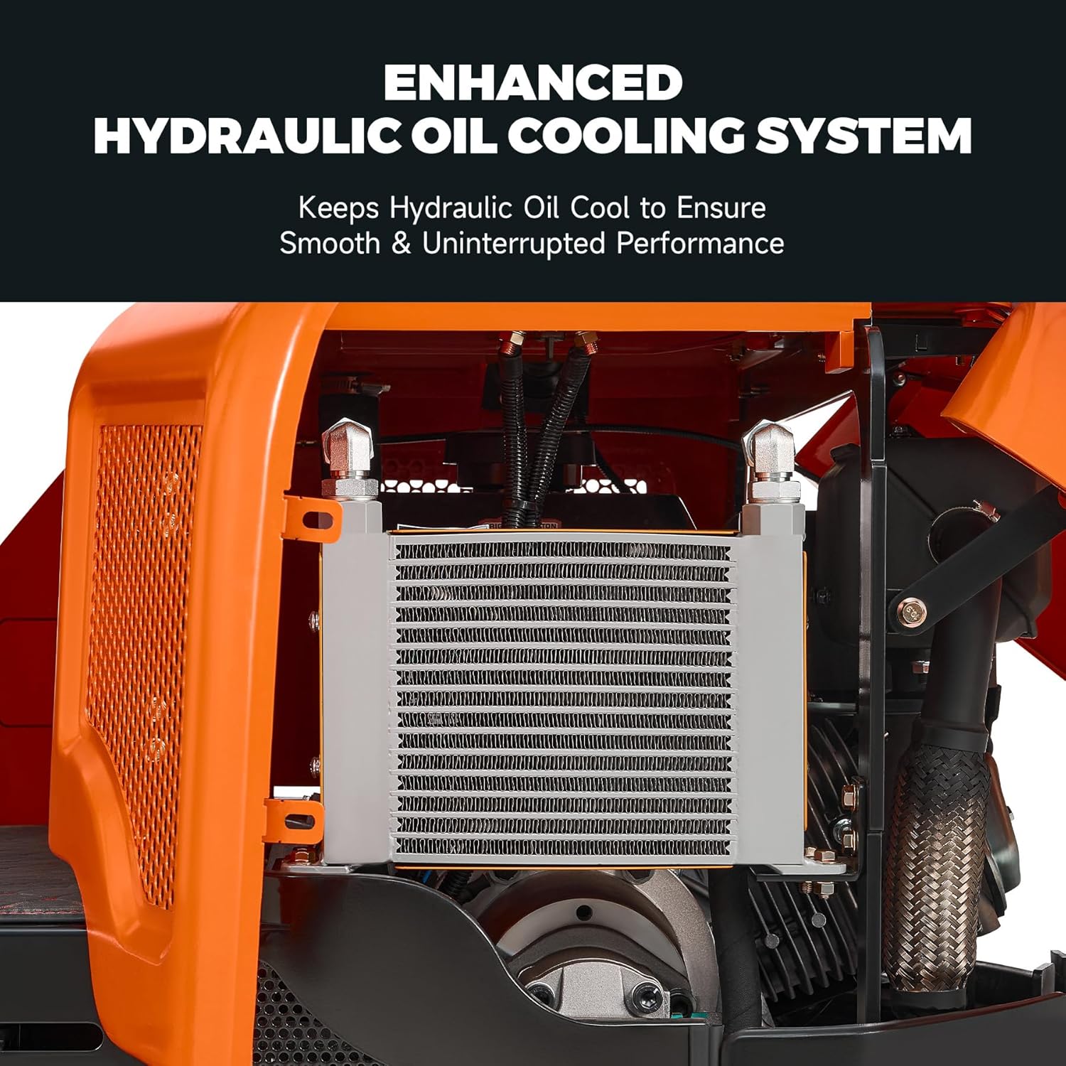 AHM 1 Ton Mini Excavator with Hydraulic Thumb Auger & Rake & Quick Change Hitch, Crawler Excavator with 13.5hp EPA Gasoline Engine & Hydraulic Oil Cooler, Trench Digger for Farm Construction Site