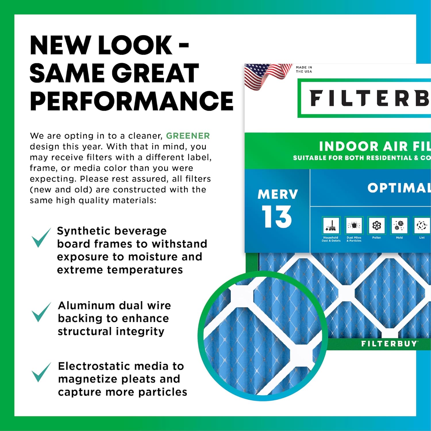 Filterbuy 24x24x4 Air Filter MERV 13 (MPR 1900) Health Defense Replacement (12-Pack), Electrostatic Pleated HVAC AC Furnace Filters, Made in USA (Actual Size: 23.38 x 23.38 x 3.63)