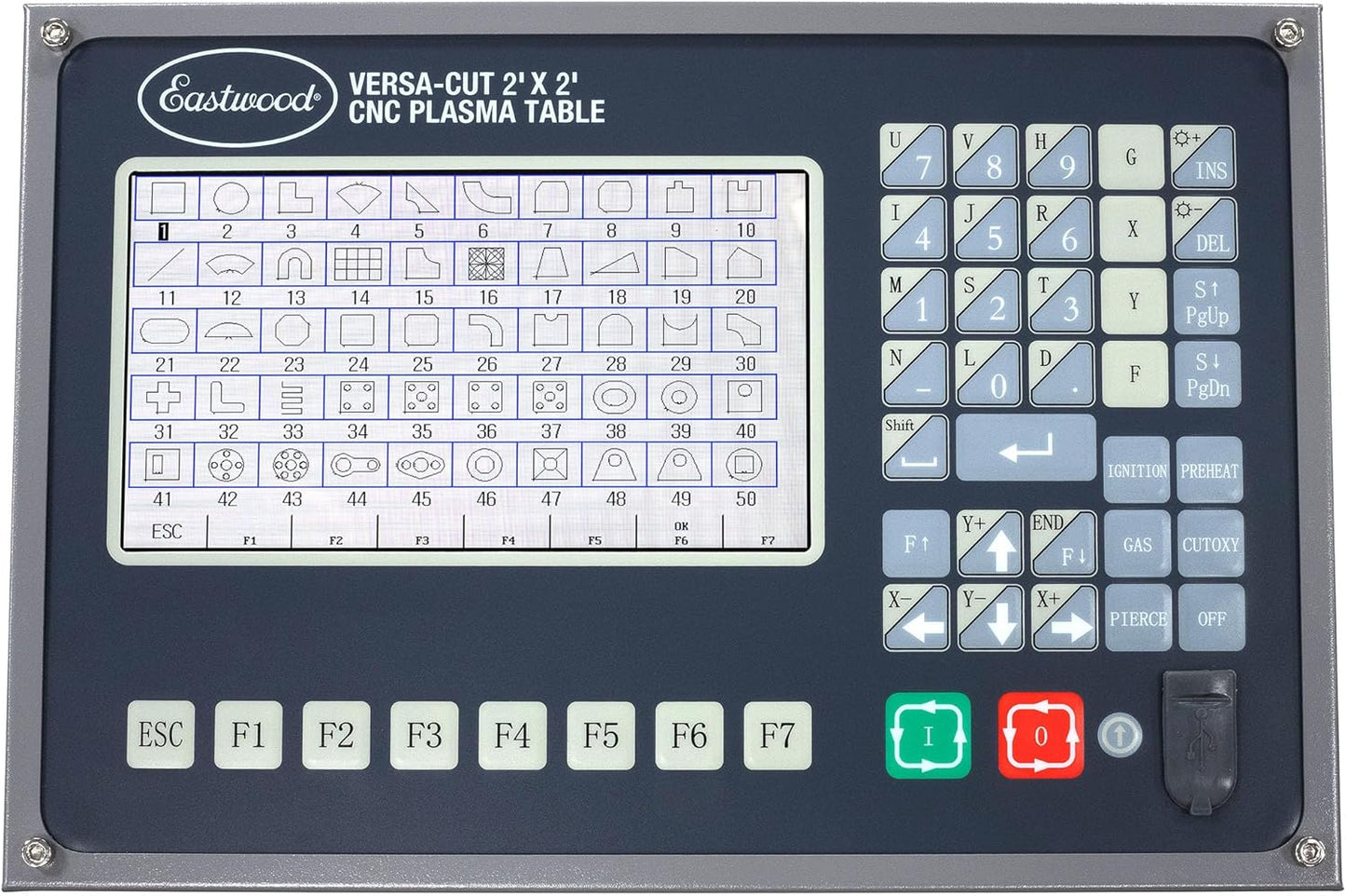 Eastwood Versa-Cut 2'X2' CNC Plasma Table for Plasma Cutter Machine and Metal Cutting Torch Machines | Intuitive LCD Touch Screen Display with CNC Controller & USB Port | 10 Gal Waterbed Capacity