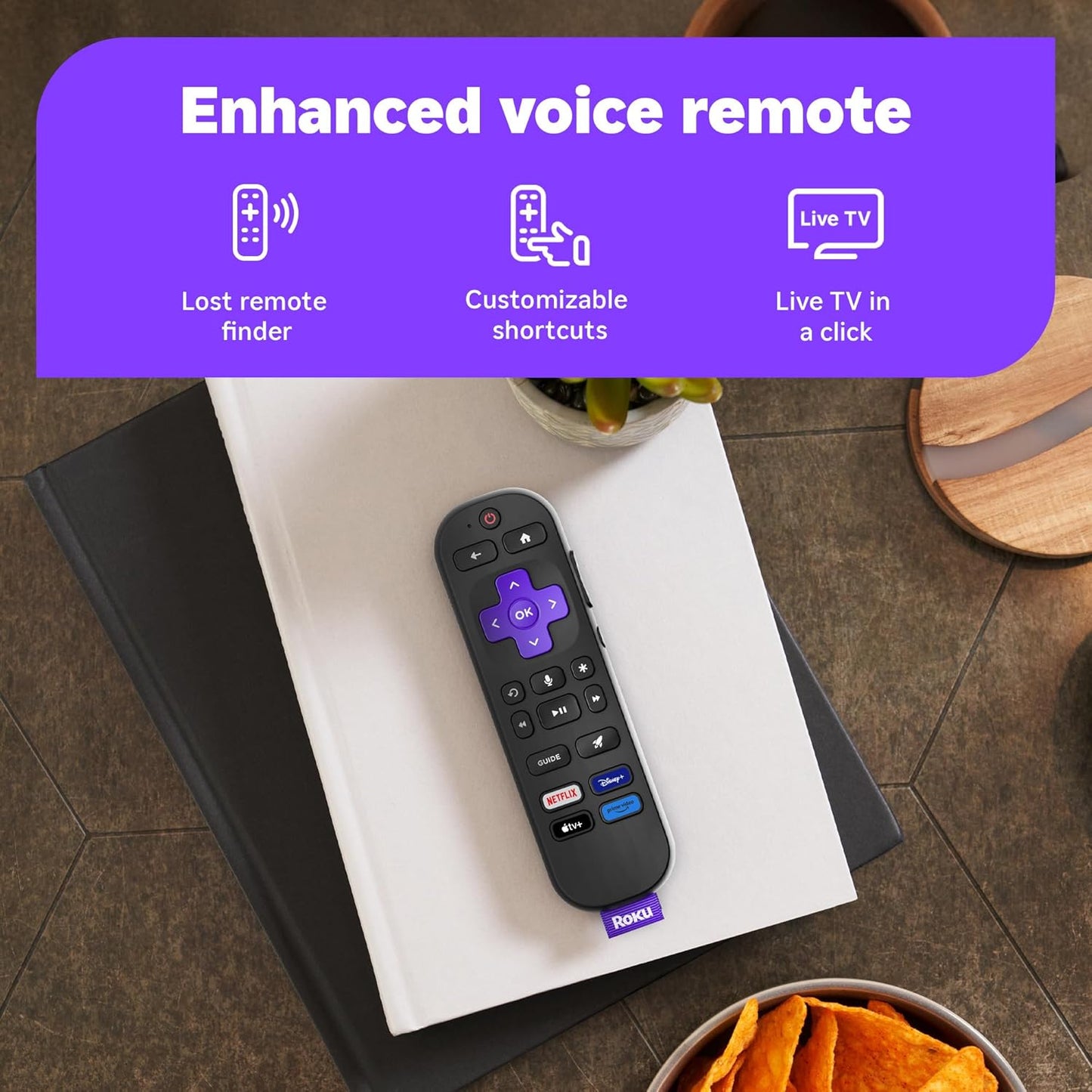 Roku Smart TV 2025 – 50-Inch Select Series, 4K HDR TV – RokuTV with Enhanced Voice Remote – Flat Screen LED Television with Wi-Fi for Streaming Live Local News, Sports, Family Entertainment