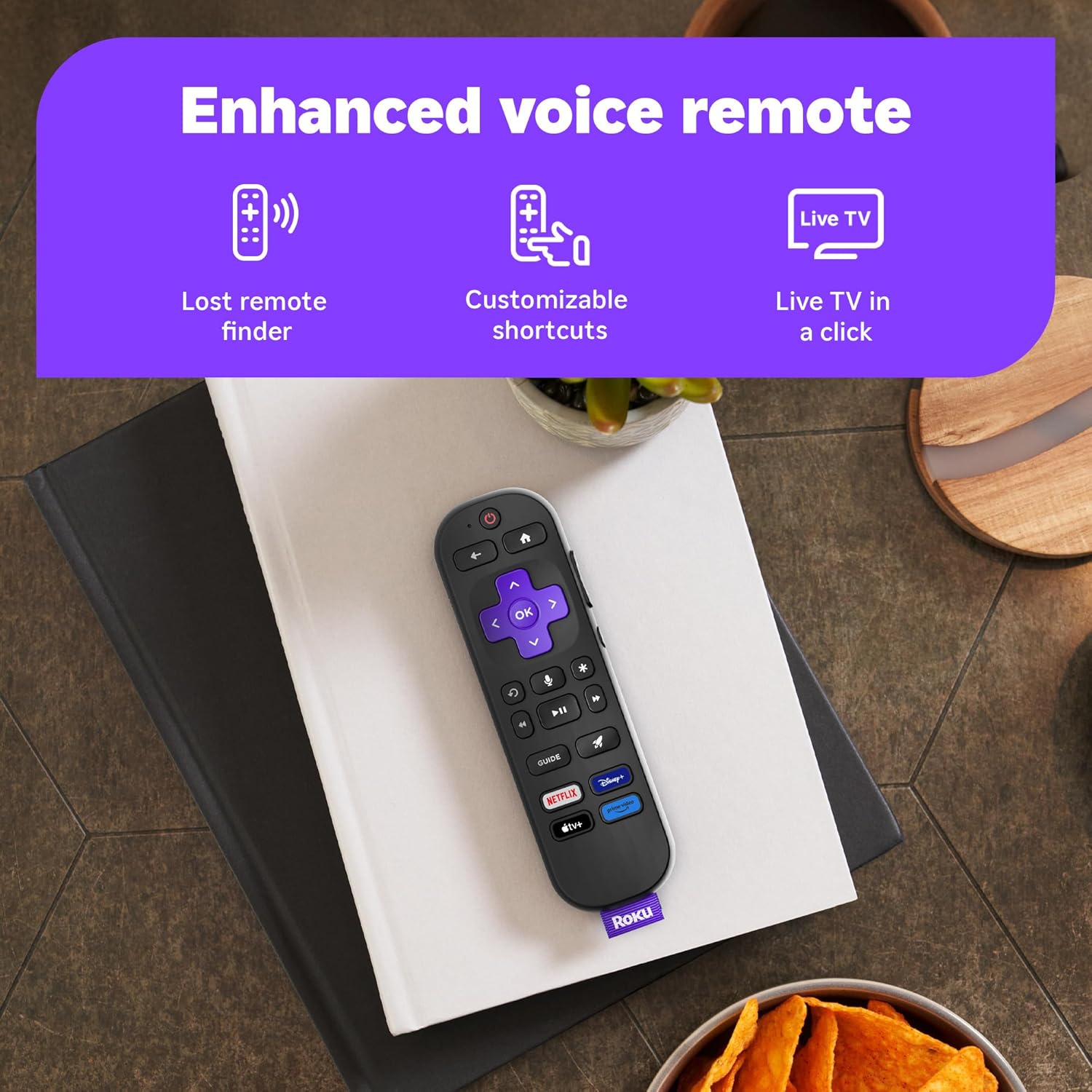 Roku Smart TV 2025 – 50-Inch Select Series, 4K HDR TV – RokuTV with Enhanced Voice Remote – Flat Screen LED Television with Wi-Fi for Streaming Live Local News, Sports, Family Entertainment