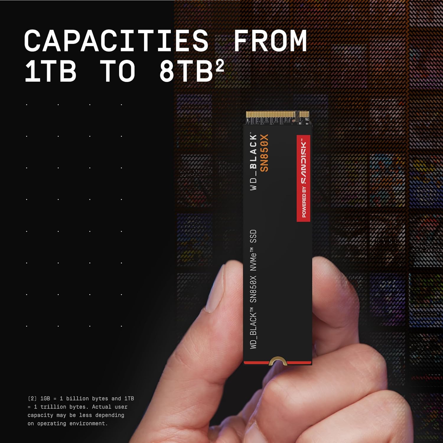 WD_BLACK 2TB SN850X NVMe Internal Gaming SSD Solid State Drive - Gen4 PCIe, M.2 2280, Up to 7,300 MB/s - WDS200T2X0E