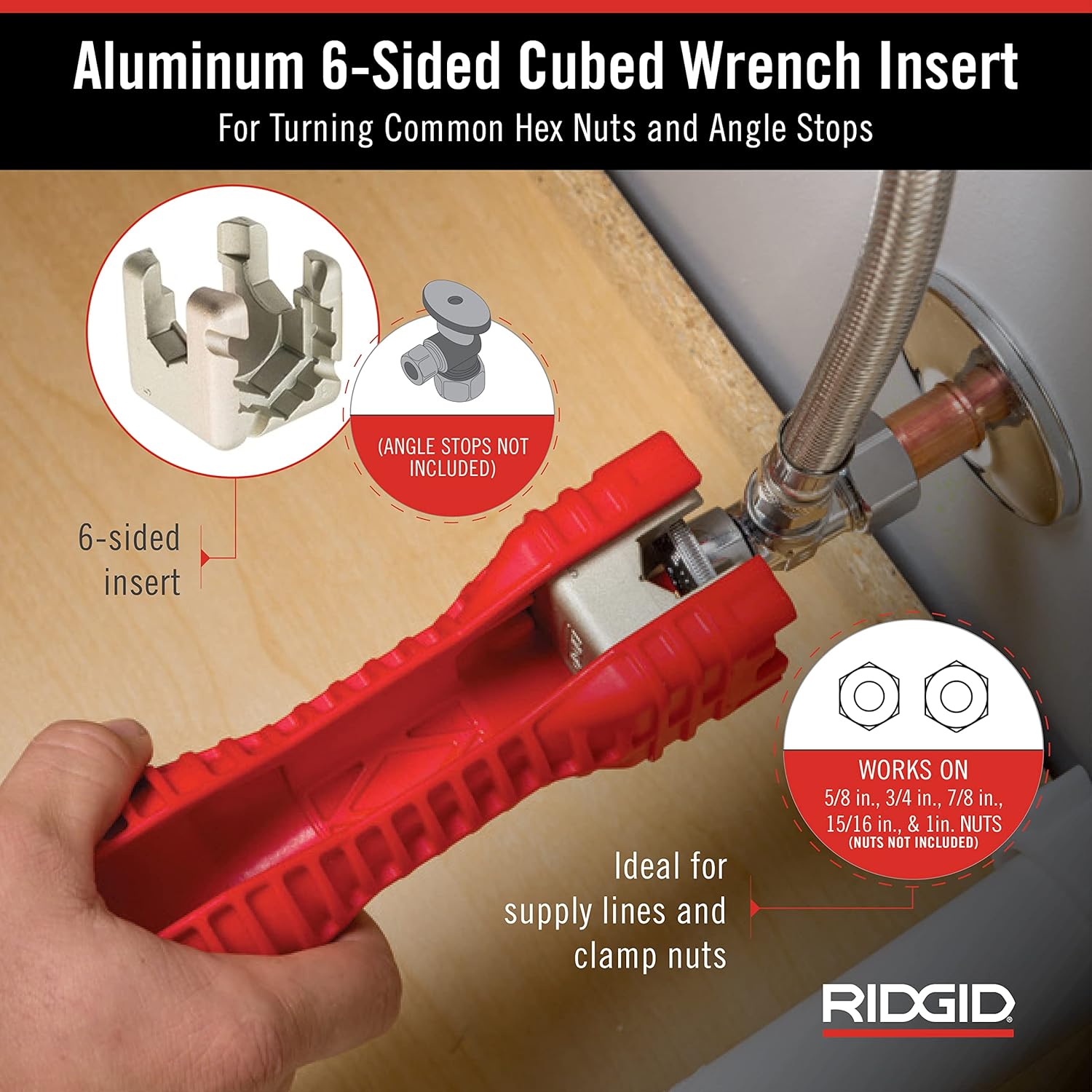RIDGID 57003 EZ Change Plumbing Wrench Faucet Installation and Removal Tool
